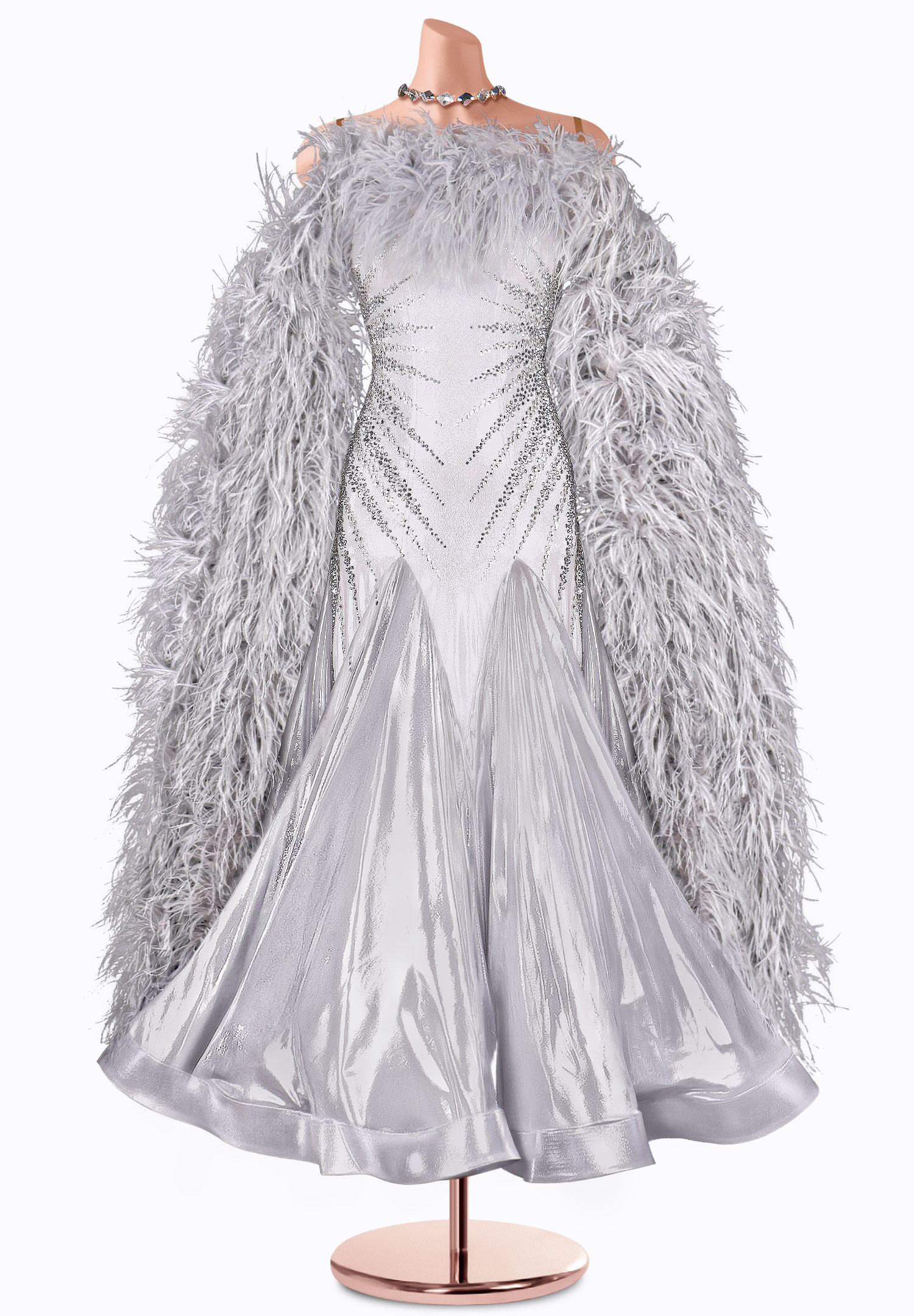 Metallic Rhythm Ballroom Gown TID-BM1046