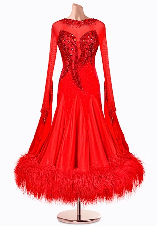 Ruby Flame Ballroom Gown TID-BM1050