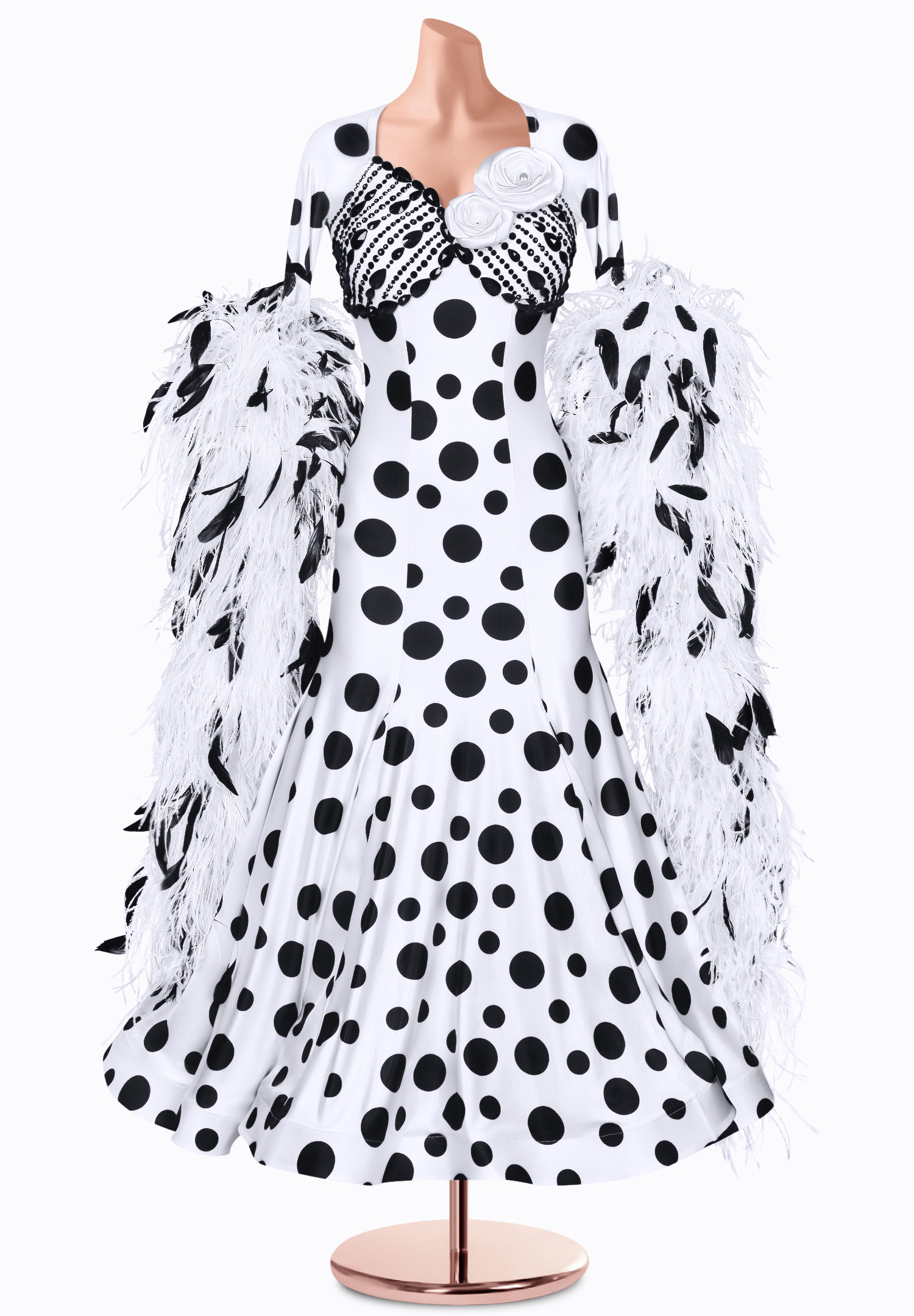 Floral Dot Ballroom Gown TID-BM1065