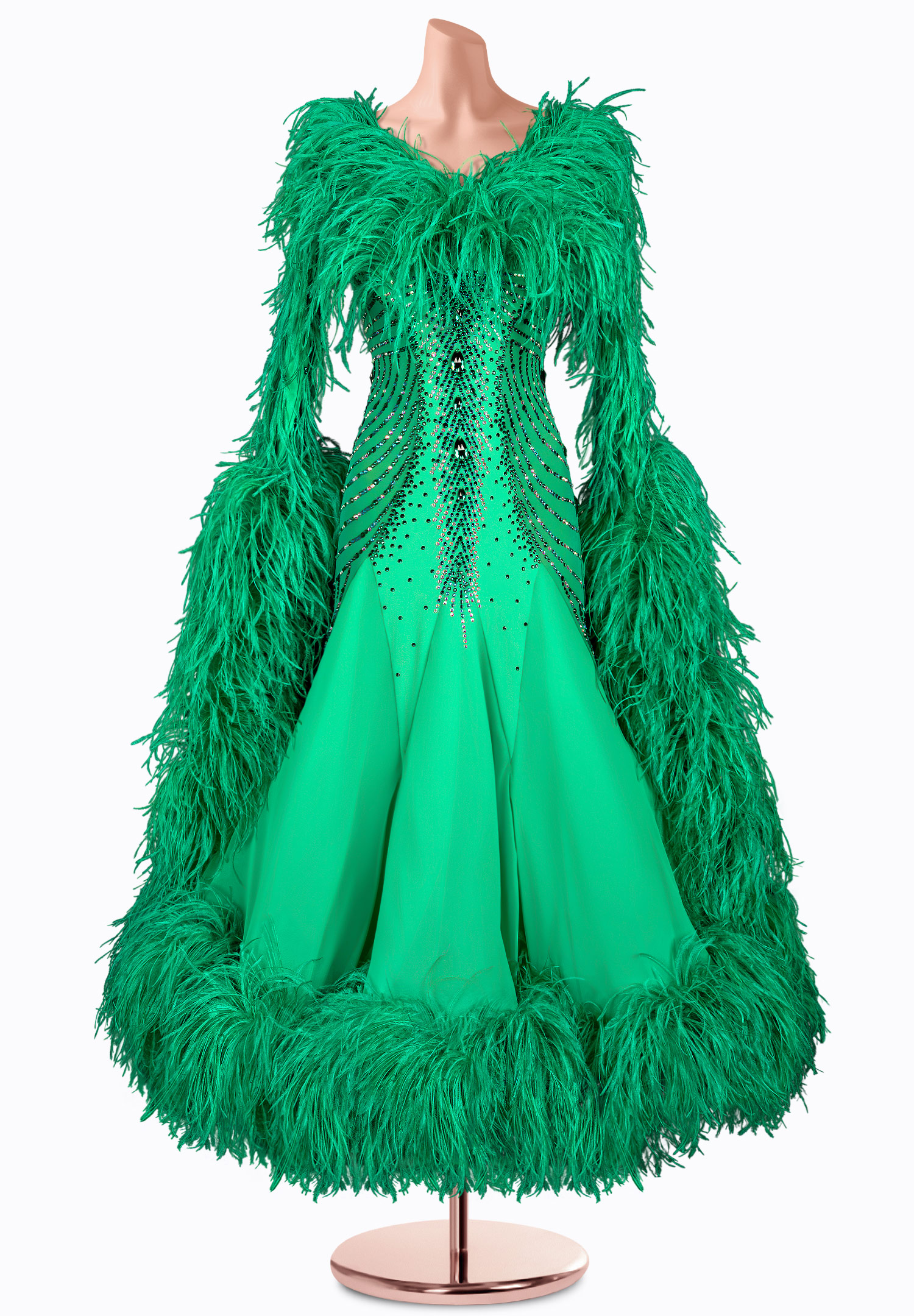 Exotic Emerald Ballroom Gown TID-BM0311