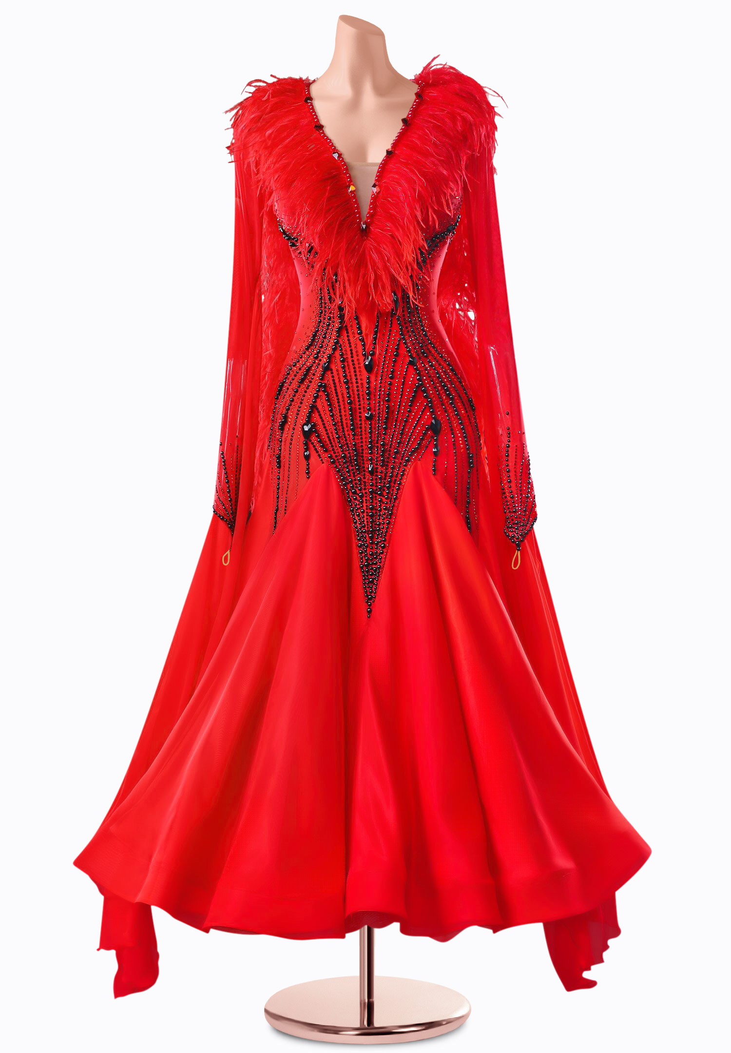 Beaded Spade Ballroom Gown TID-BM0507