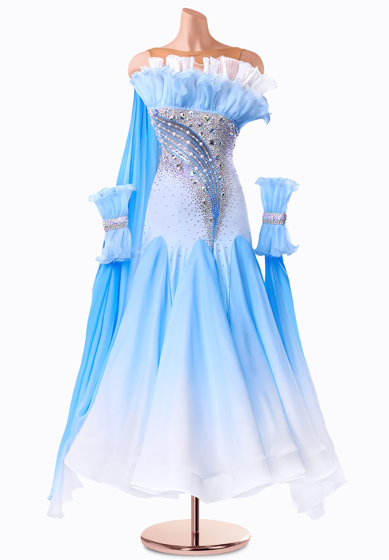 Double Frill Ballroom Gown TID-BM0548