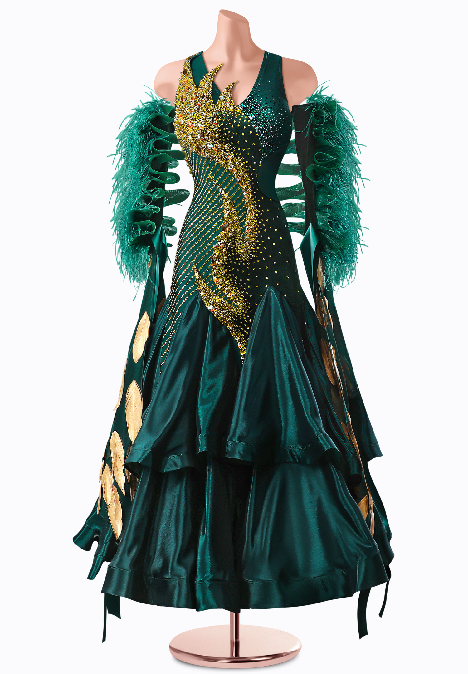 Lush Flame Ballroom Gown TID-BM0571