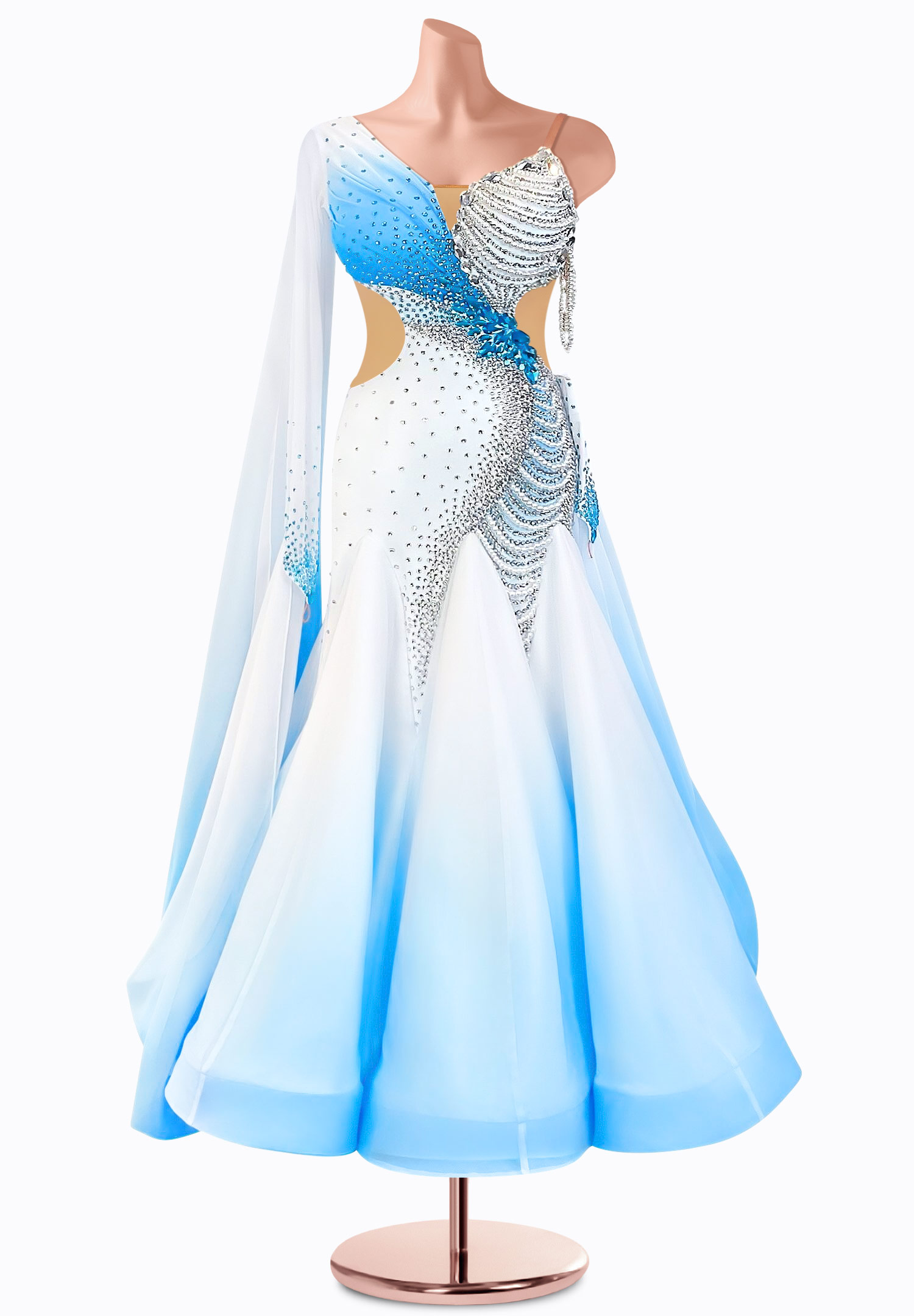 Soft Sky Ballroom Gown TID-BM0730