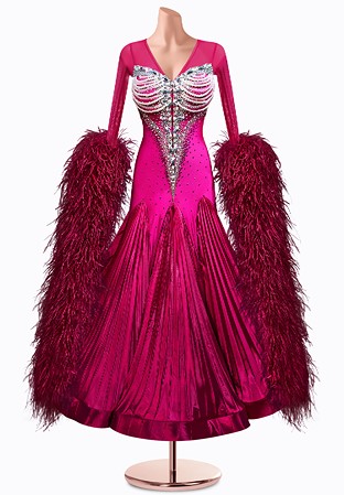 Draped Pearl Ballroom Gown TID-BM0822