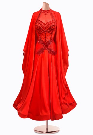 Cape Sleeve Ballroom Gown TID-BM0834