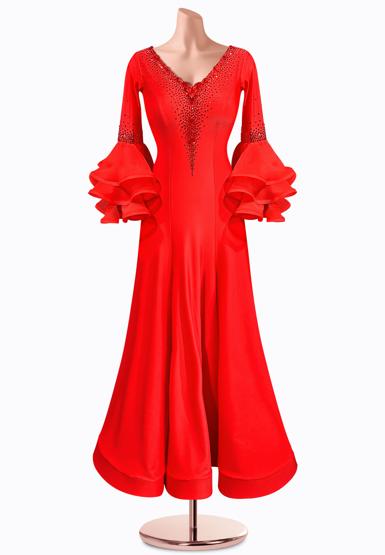 Triple Frill Smooth Gown TID-SM0836