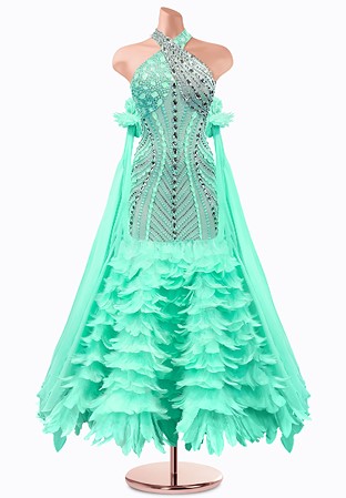 Lagoon Frill Ballroom Gown TID-BM0868