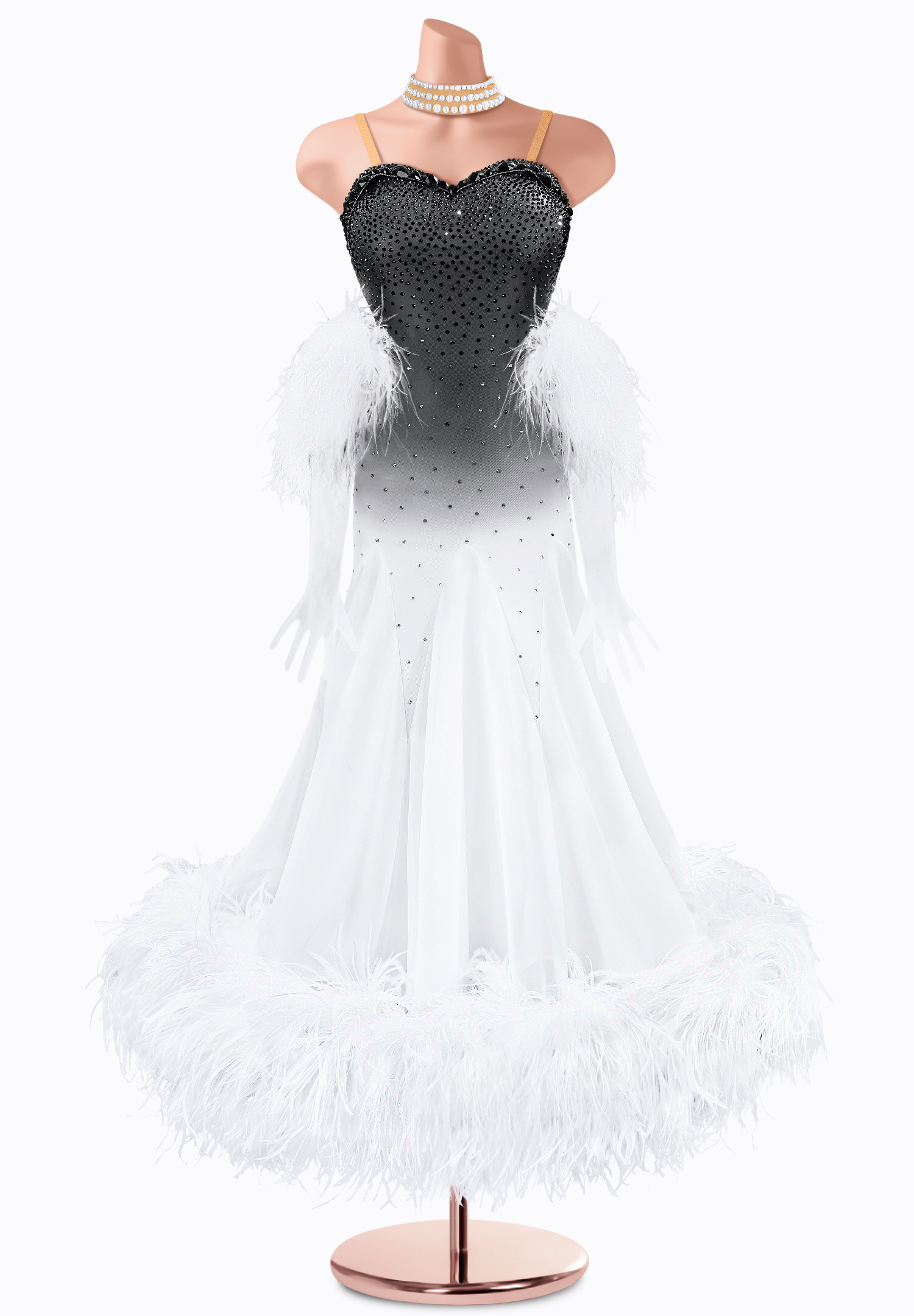 Ombre Smoke Ballroom Gown TID-BM0919