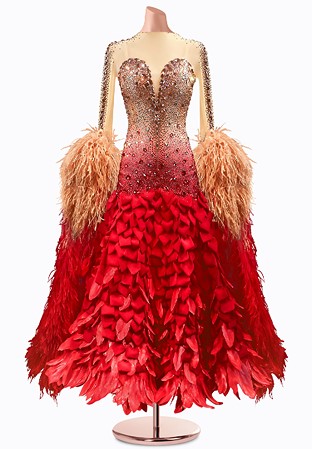 Ombre Petal Ballroom Gown TID-BM0932