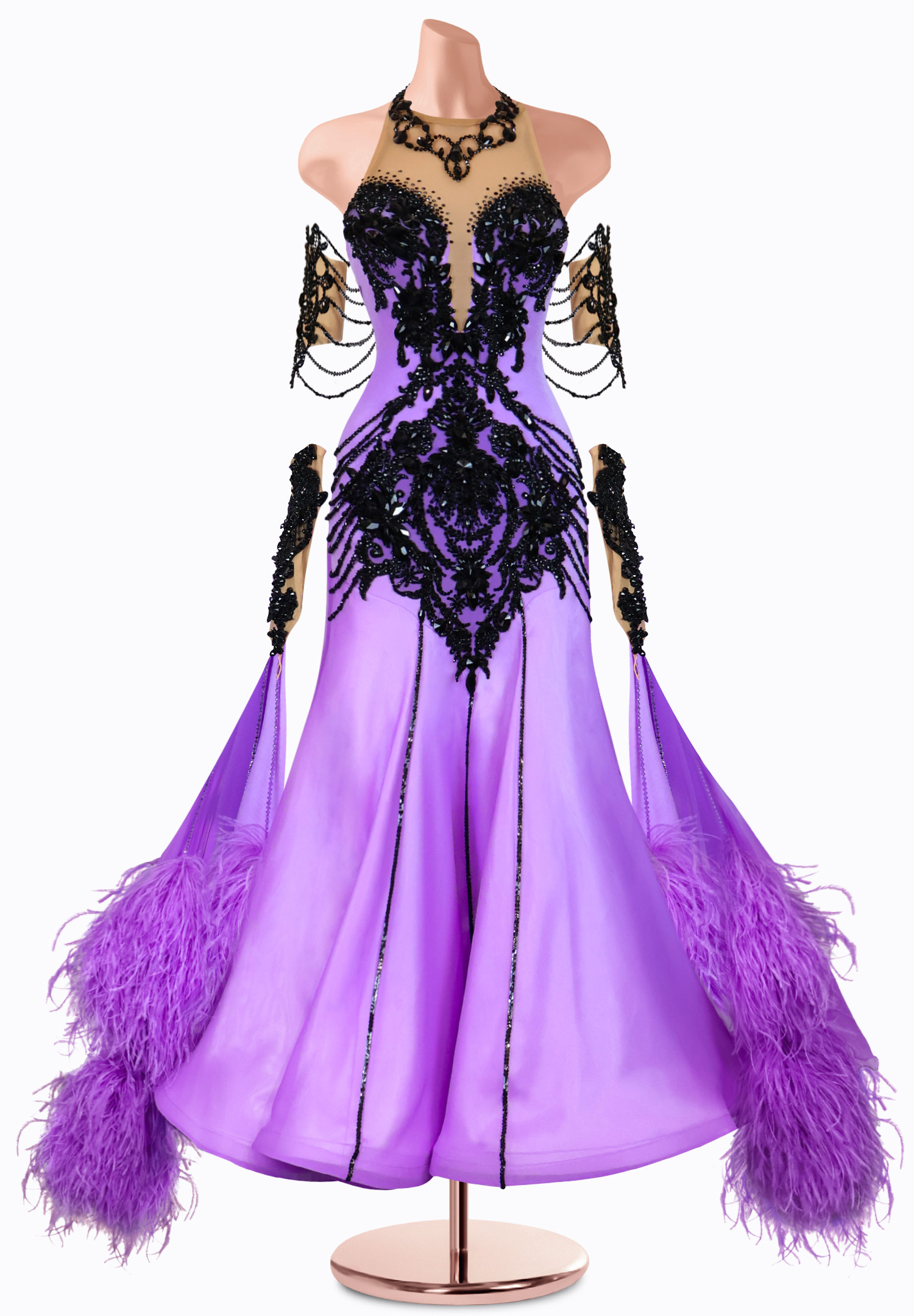 Ornate Bead Ballroom Gown TID-BM0952