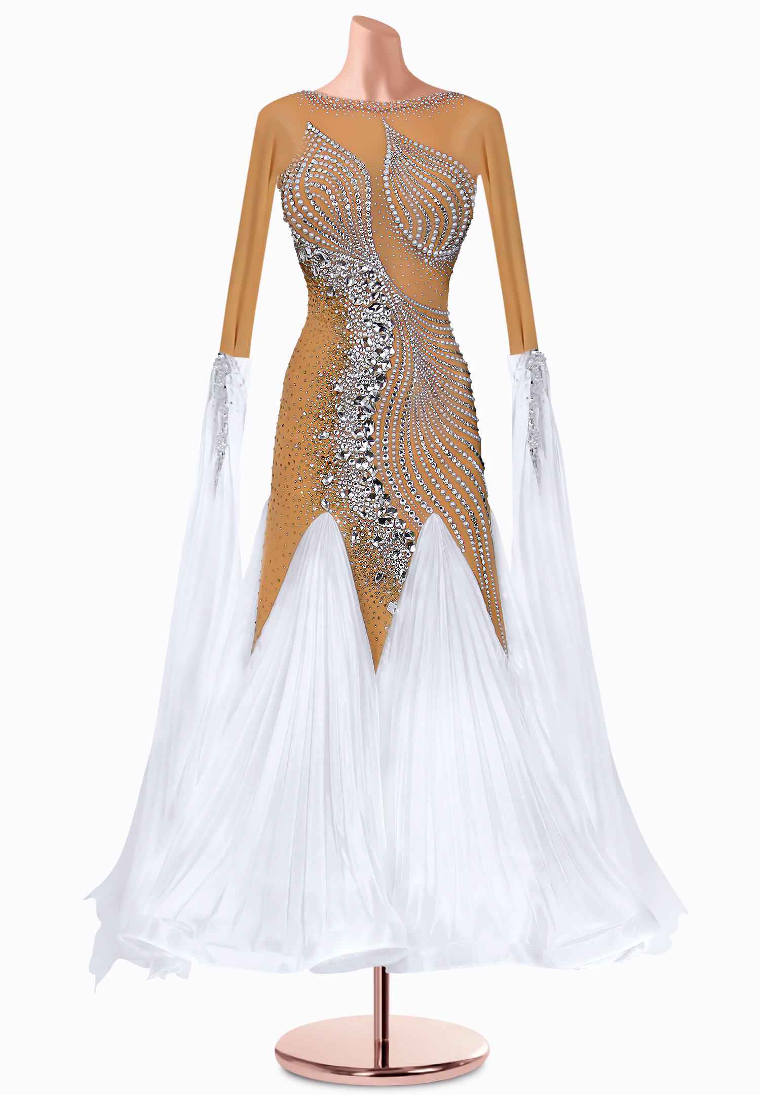 Sandy Pleats Ballroom Gown TID-BM0954