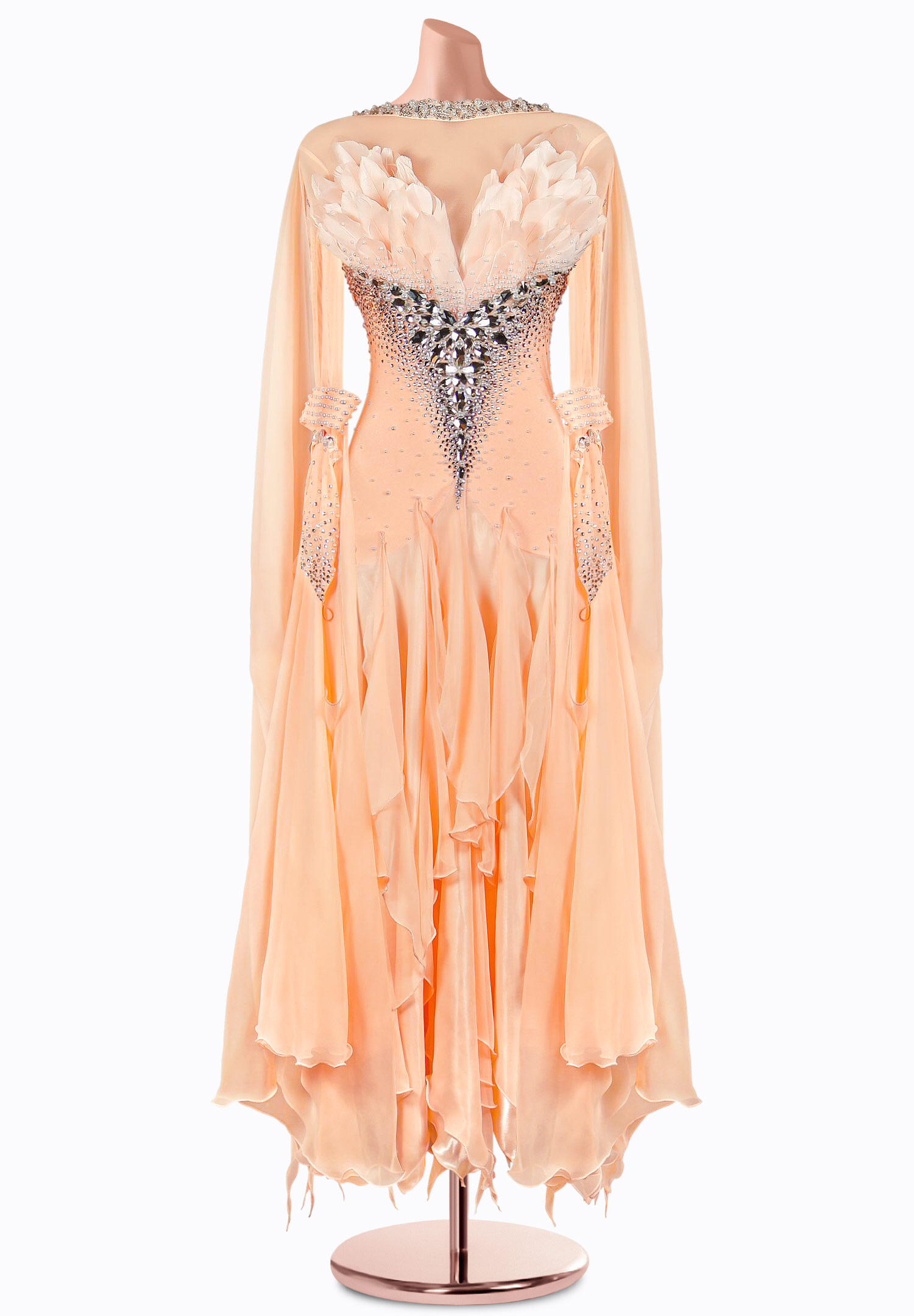 Sundance Feather Ballroom Gown TID-BM0986