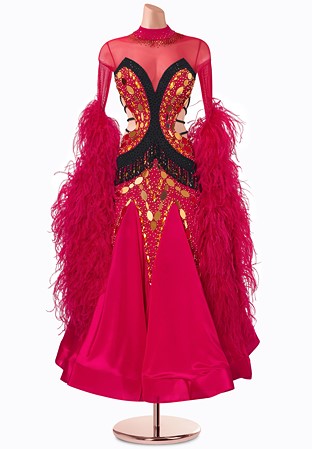 Regal Flame Ballroom Gown MF-B0422