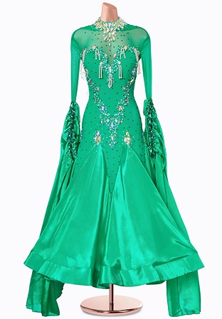 Jade Sparkle Ballroom Gown MF-B0423