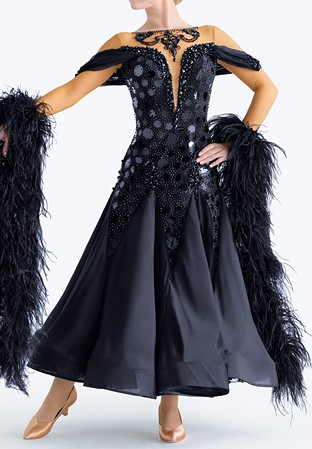 Onyx Glimmer Ballroom Gown MF-B0451