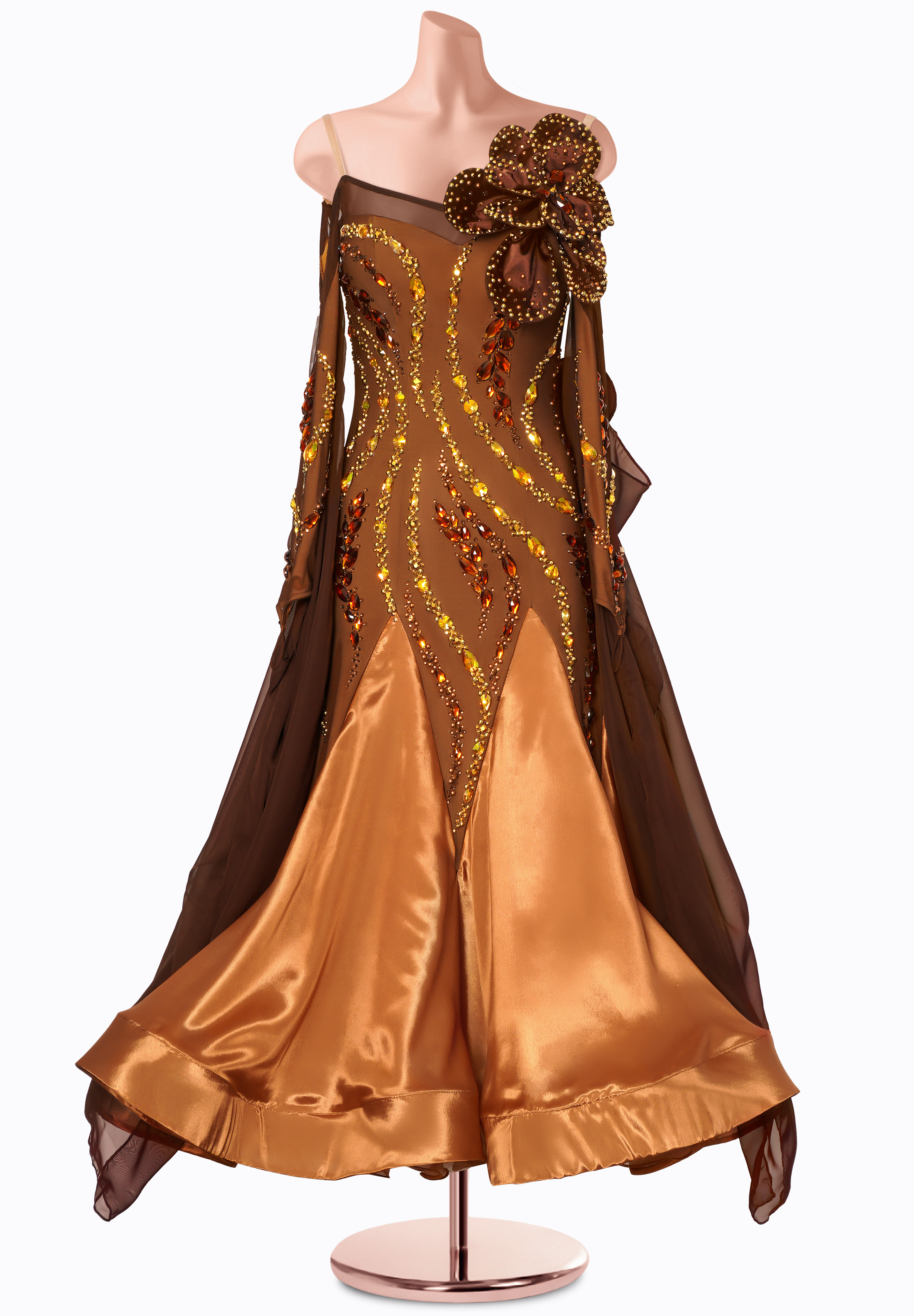 Bronze Empress Ballroom Gown MF-B0435