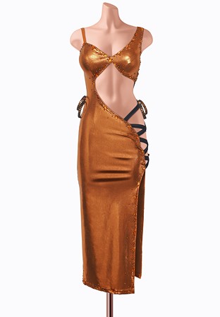 Metallic Stardust Latin Dress MF-L0406
