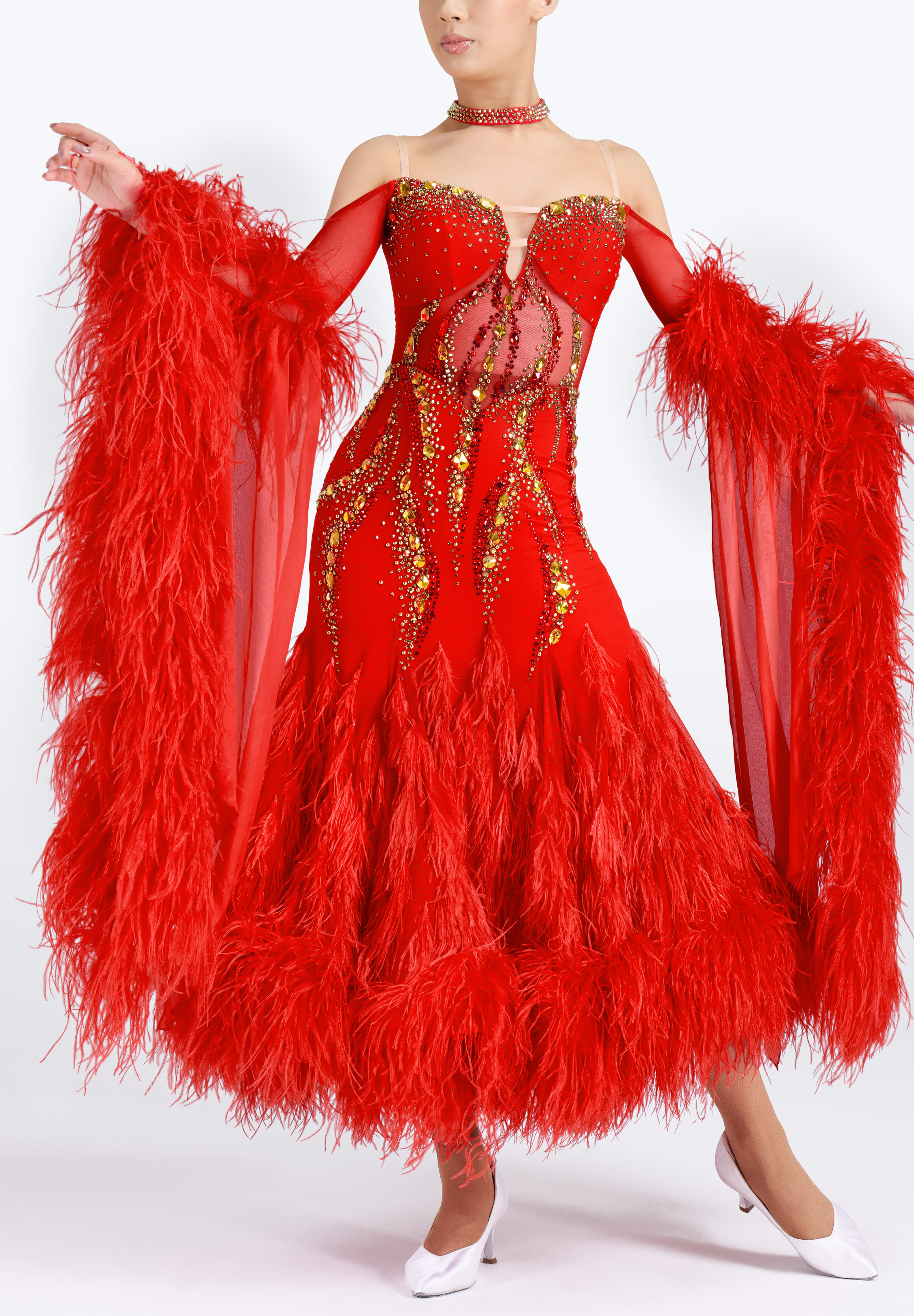 Ruby Gleam Ballroom Gown MF0485