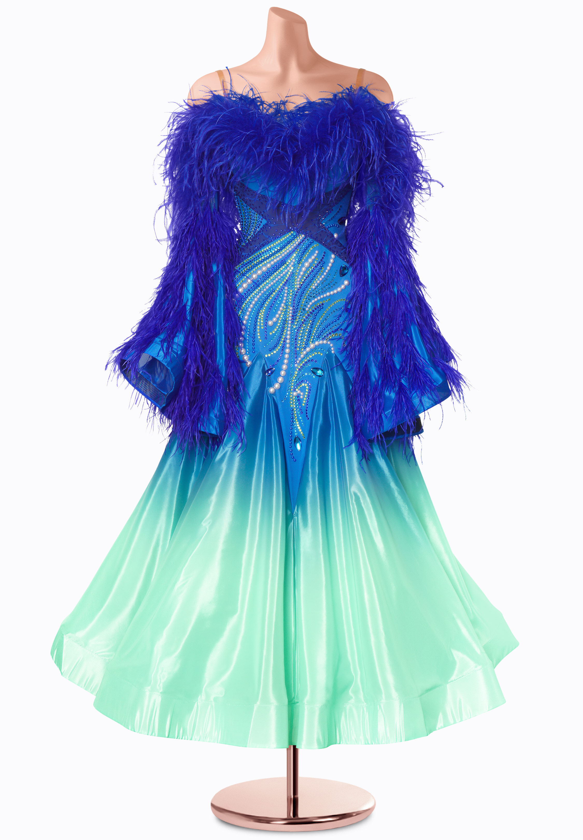 Sapphire Aurora Ballroom Gown MF-B0487