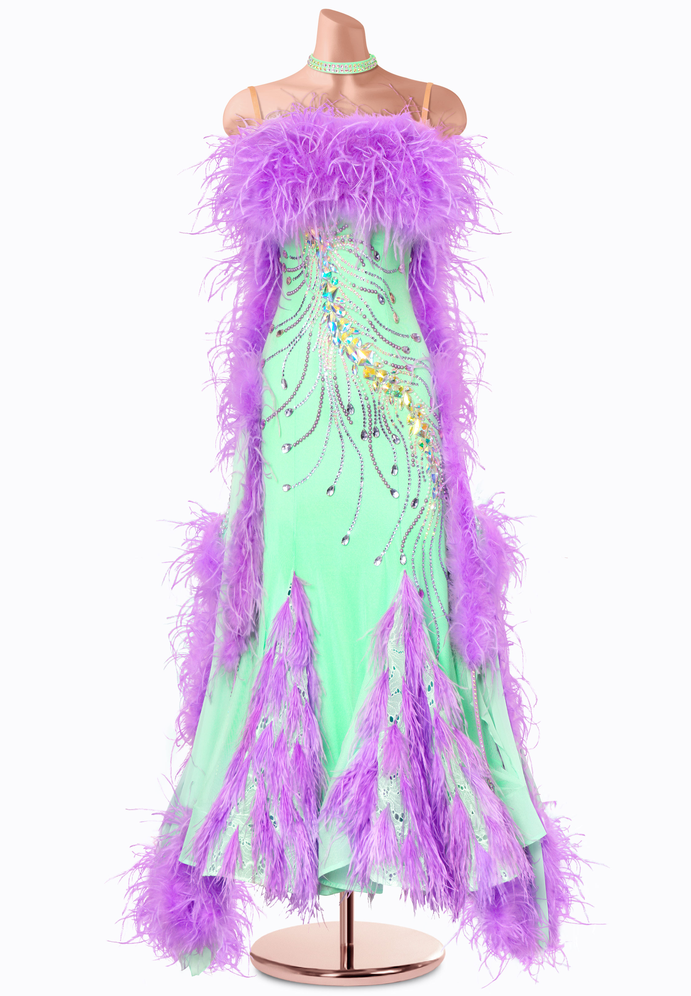 Lilac Drift Ballroom Gown MF0491