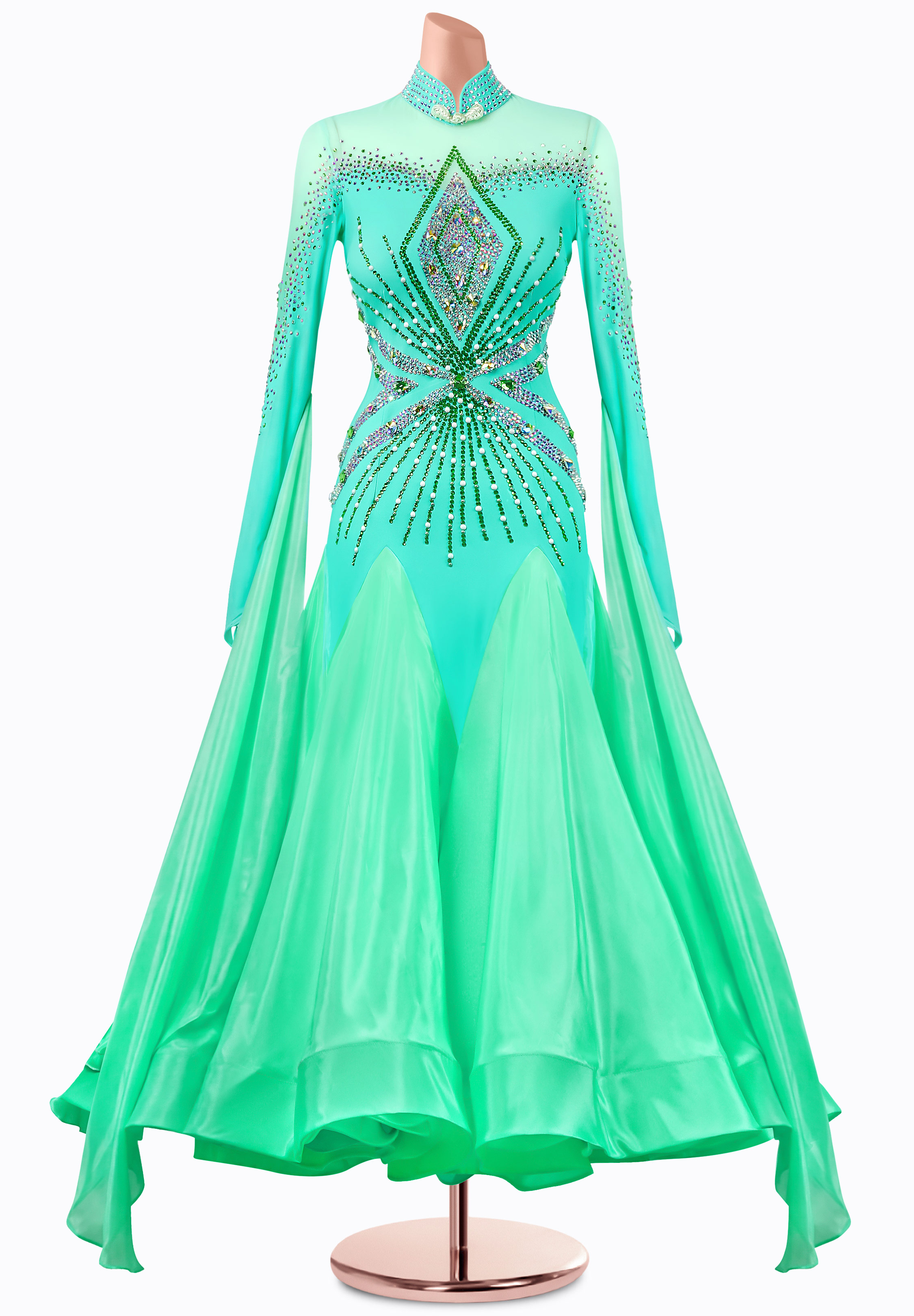 Jade Flash Ballroom Gown MQ-B344