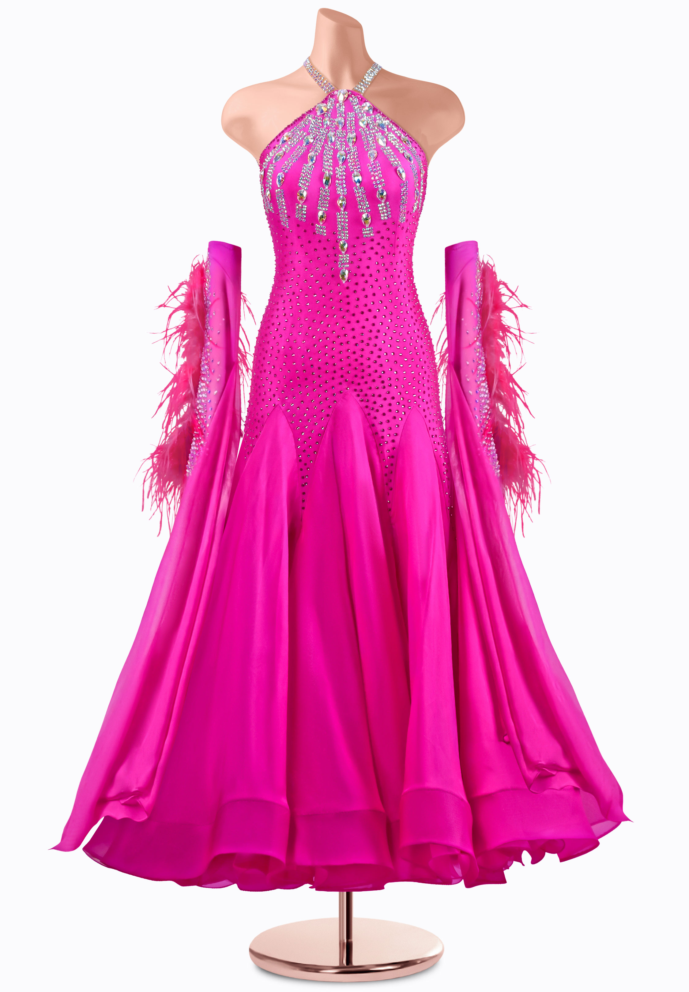 Delicate Flow Ballroom Gown MQ-B347