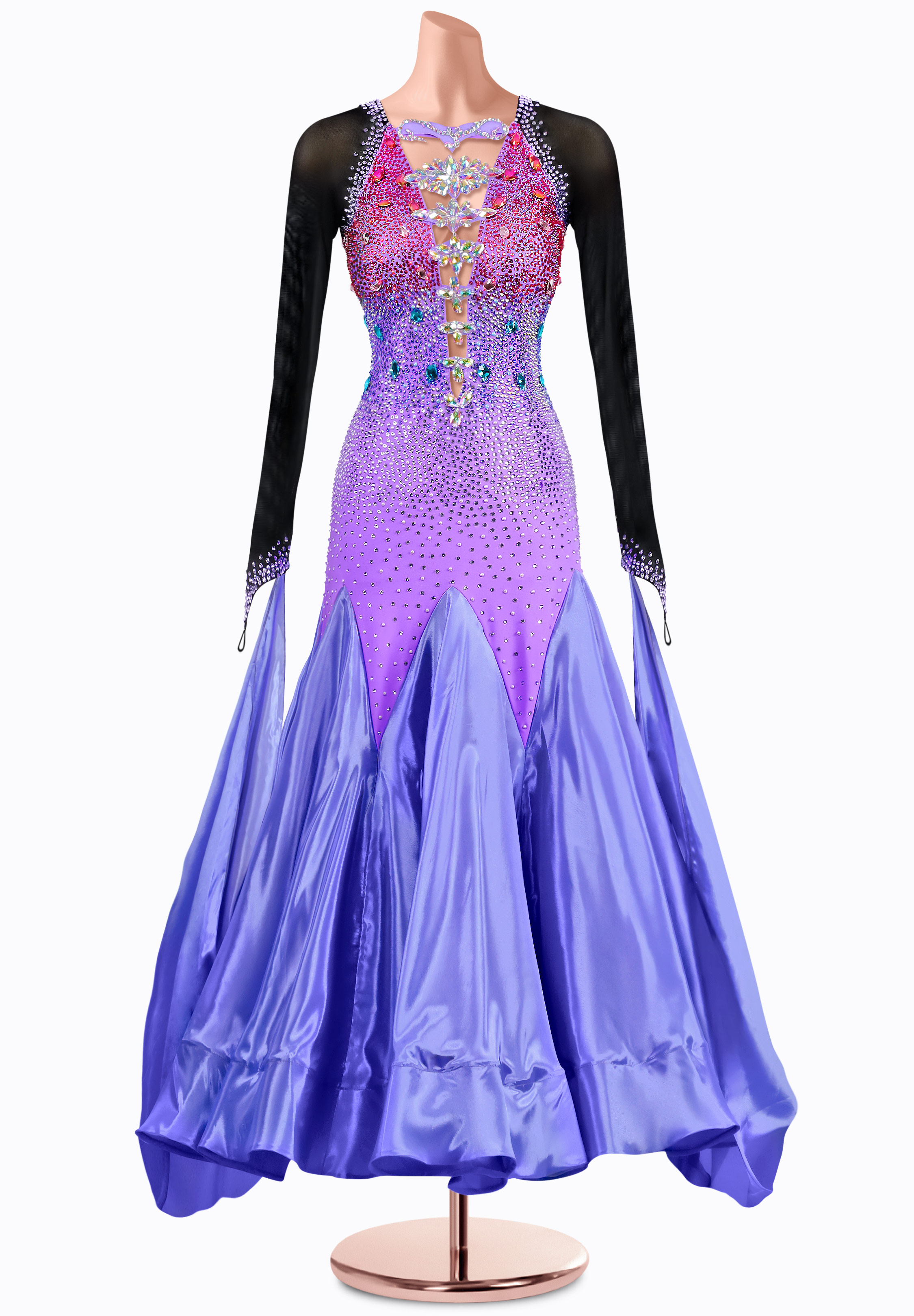 Lavendar Fade Ballroom Gown MQ-B349