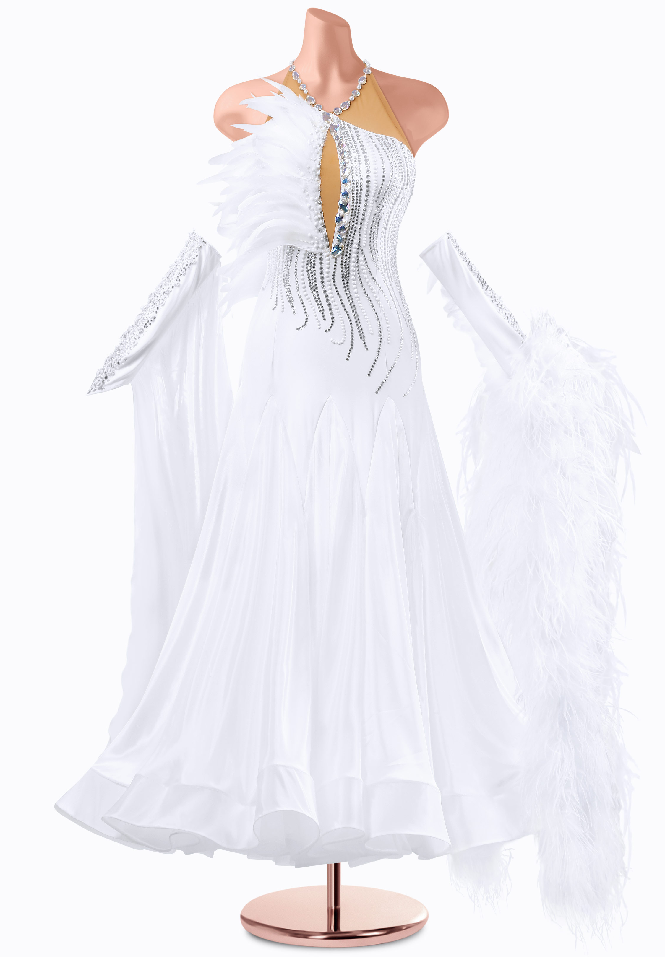 Delicate Swan Ballroom Gown MQ-B361