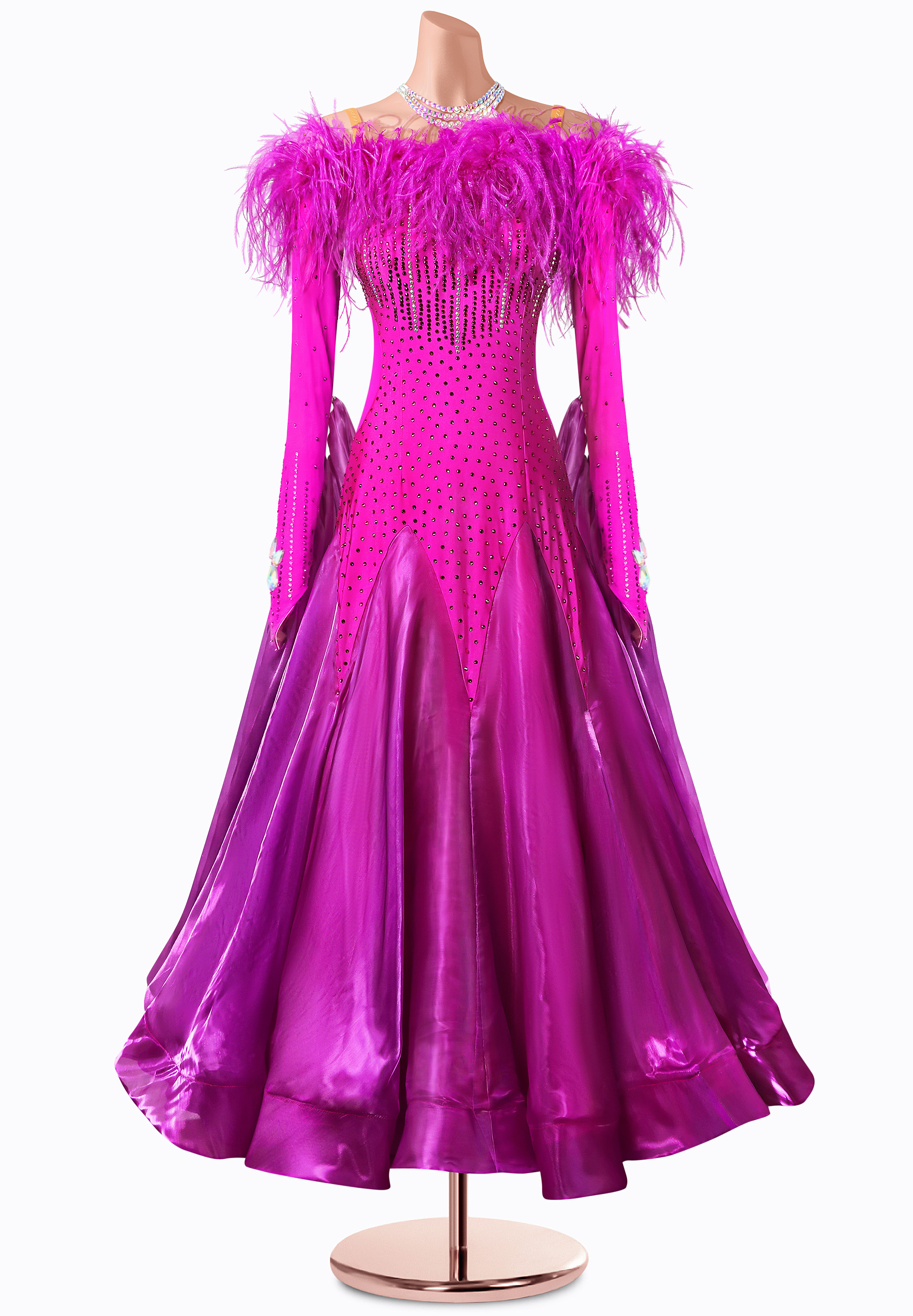 Magenta Embrace Ballroom Gown MQ-B369
