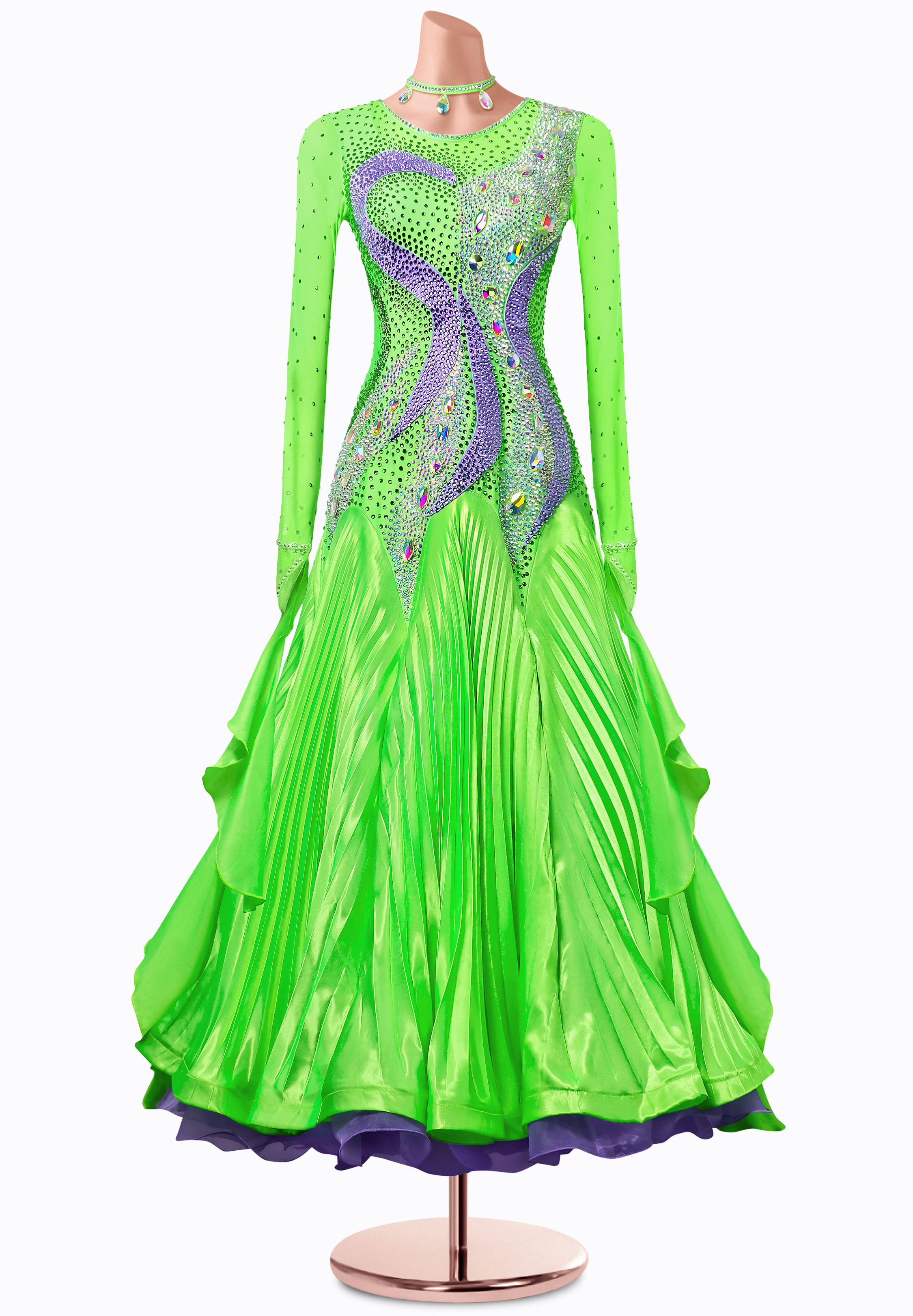 Electric Swirl Ballroom Gown MQ-B371