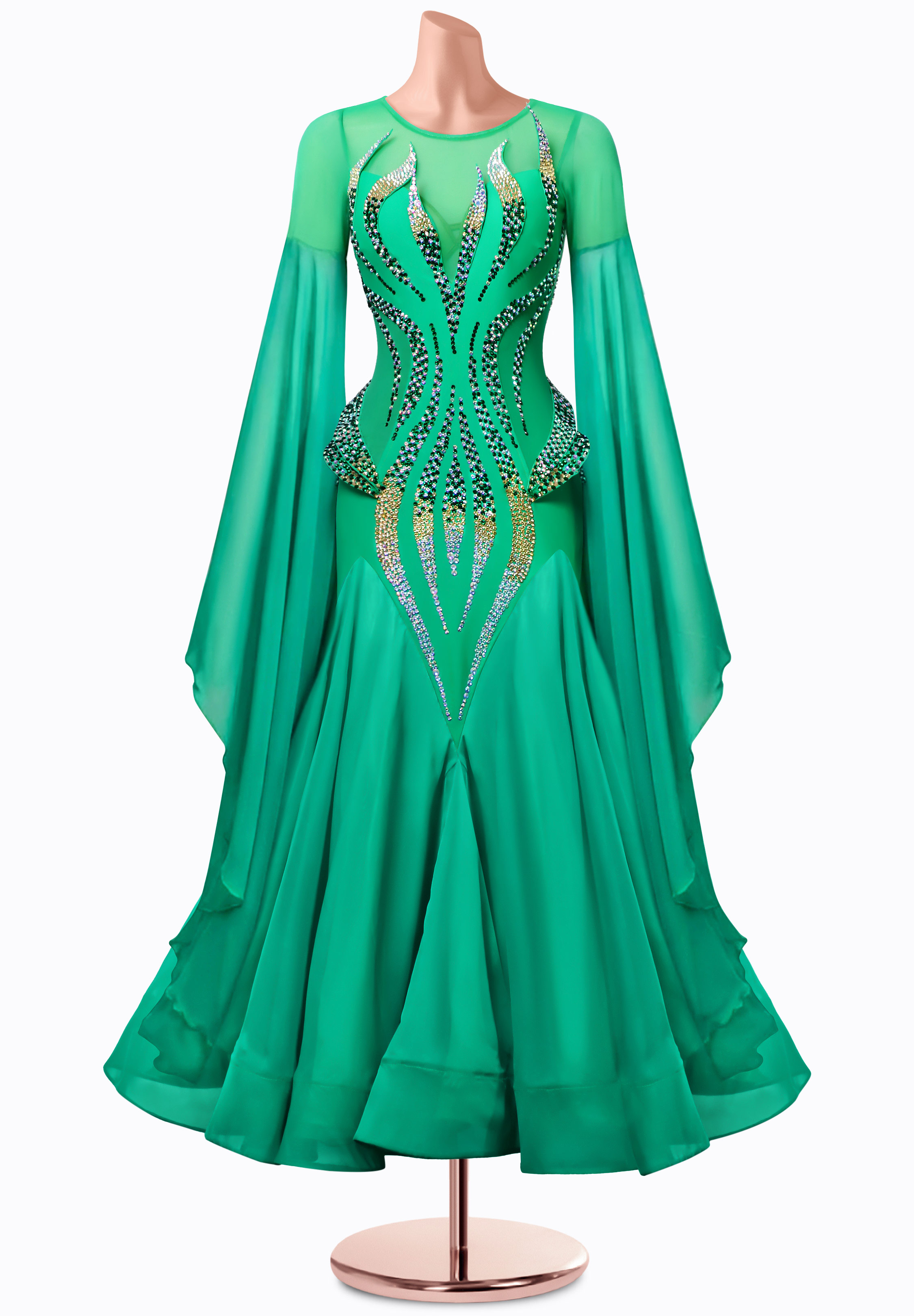 Lush Twirls Ballroom Gown MQ-B374