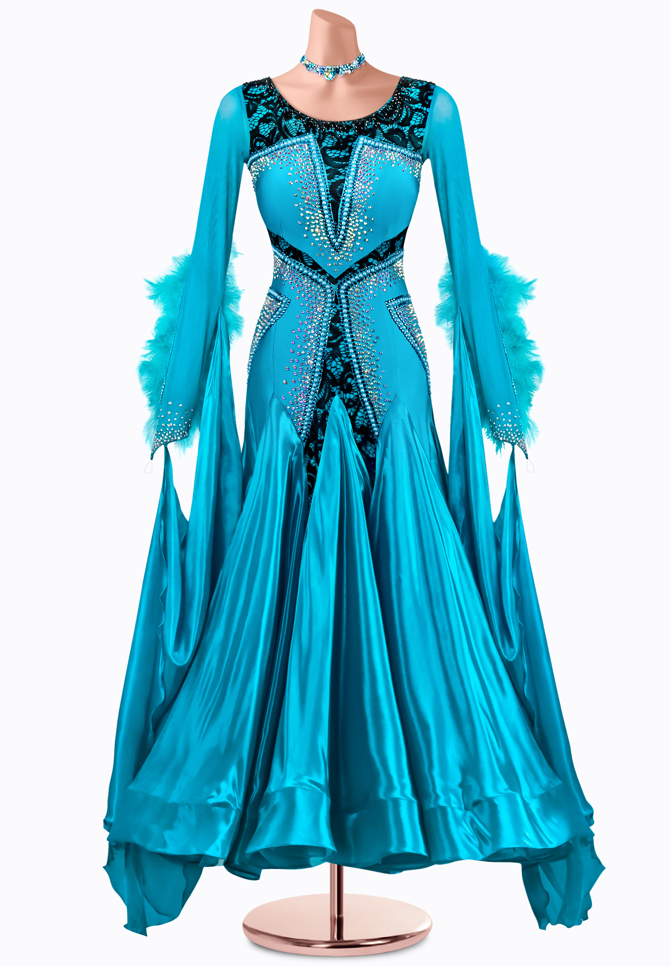 Nocturne Plume Ballroom Gown MQ-B401
