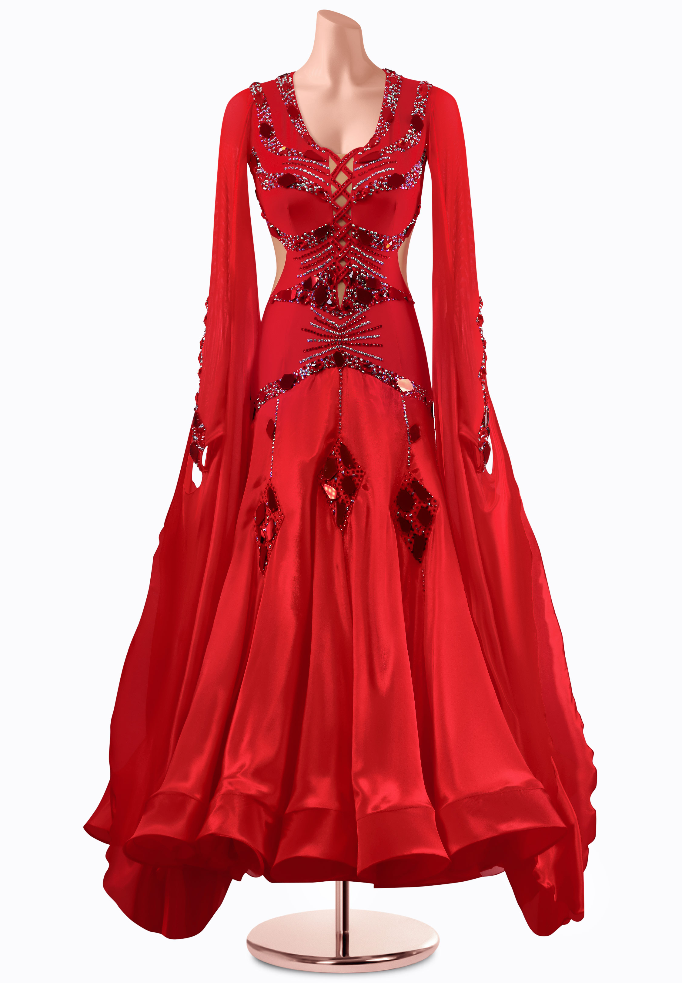 Ember Glow Ballroom Gown MQ-B403
