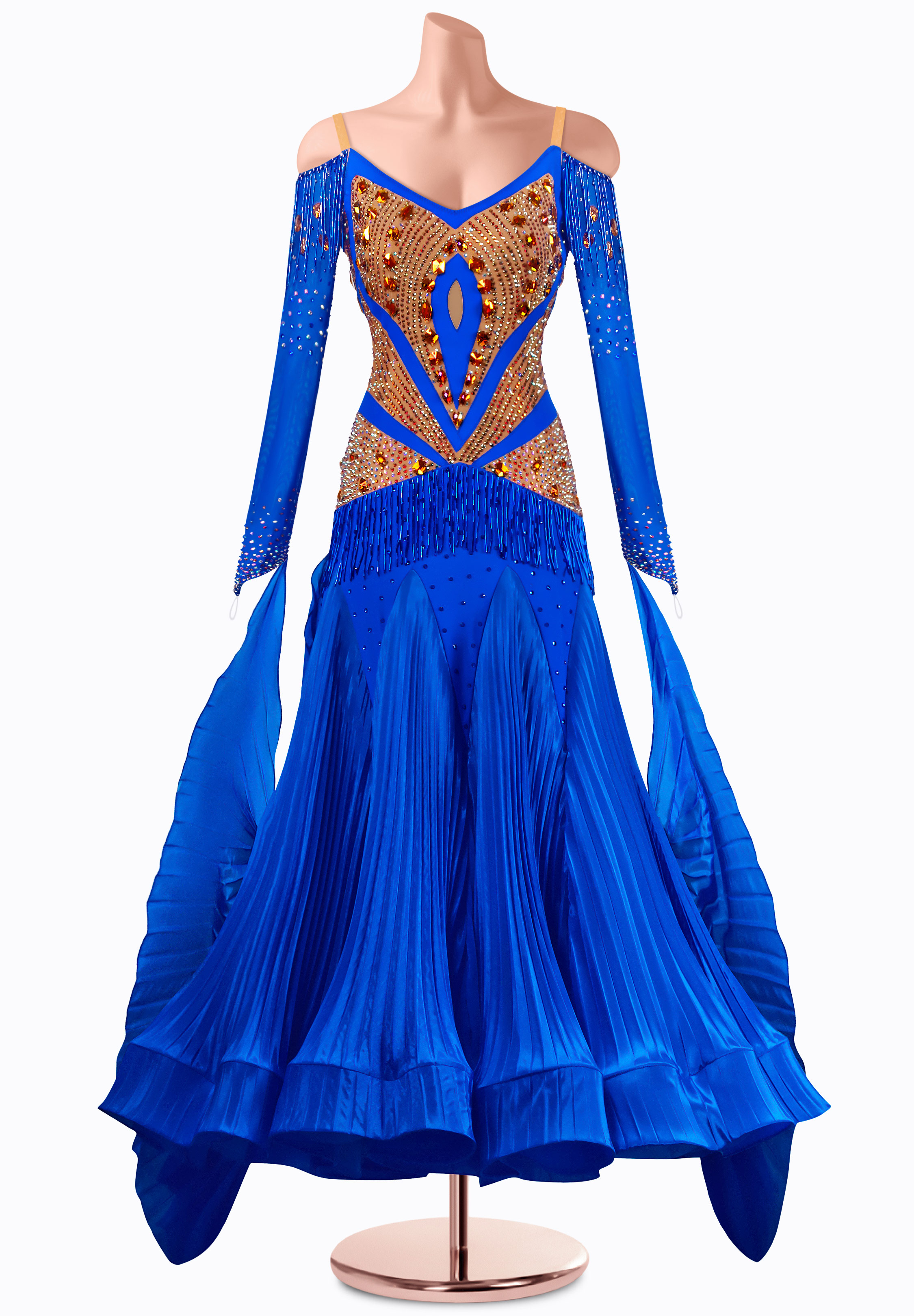 Azure Luster Ballroom Gown MQ-B404