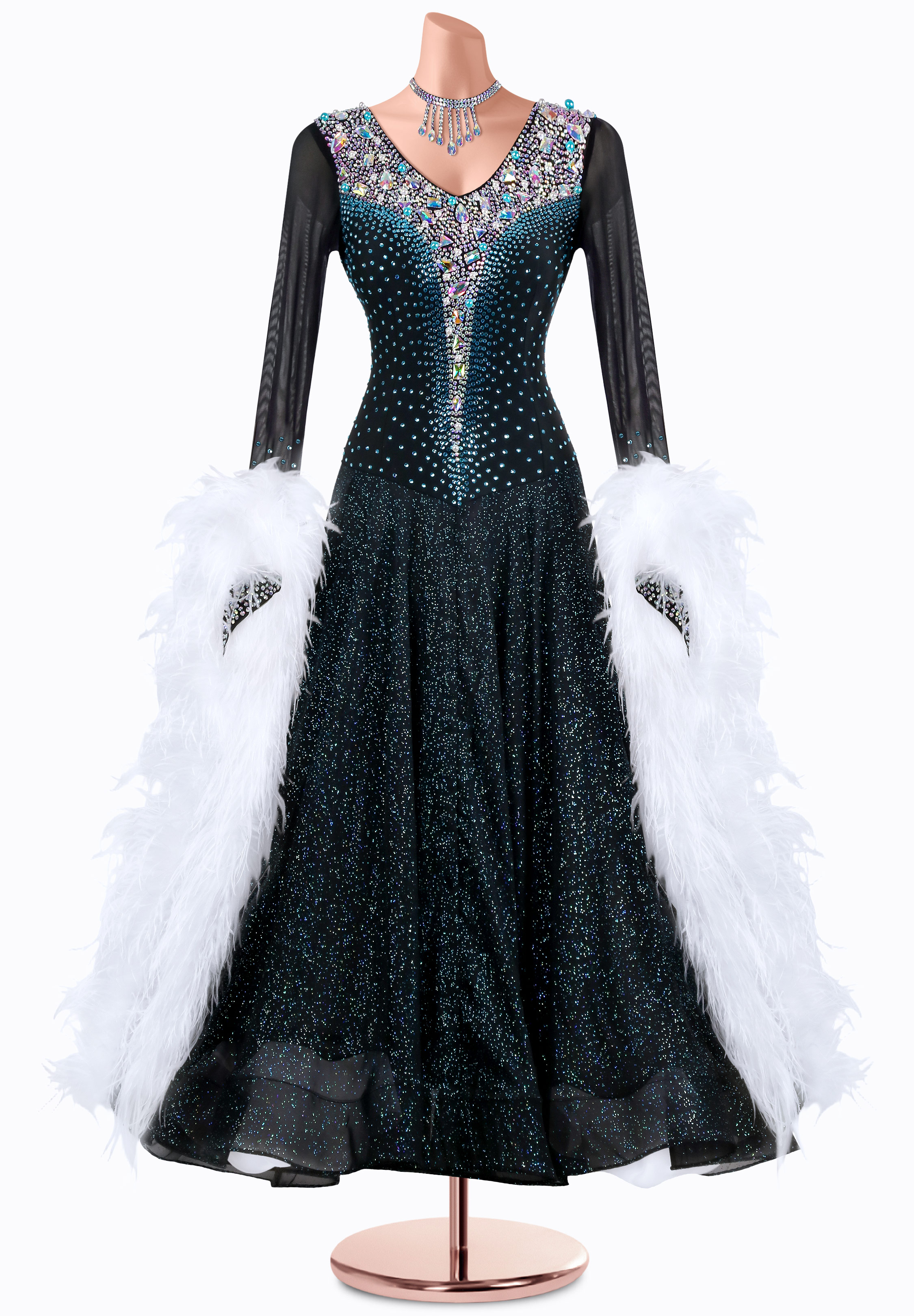 Onyx Stardust Ballroom Gown MQ-B416