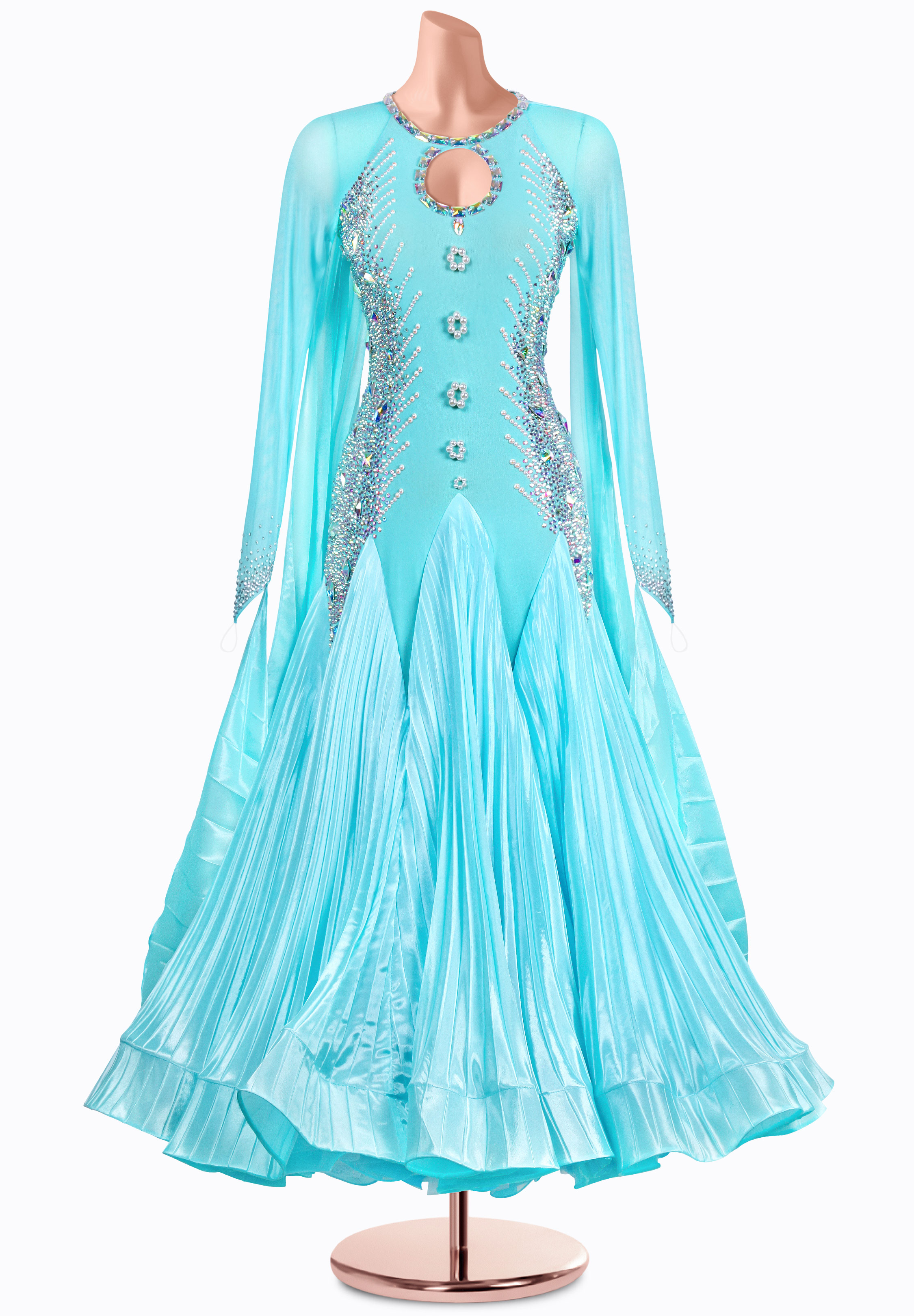 Arctic Pearl Ballroom Gown MQ-B424