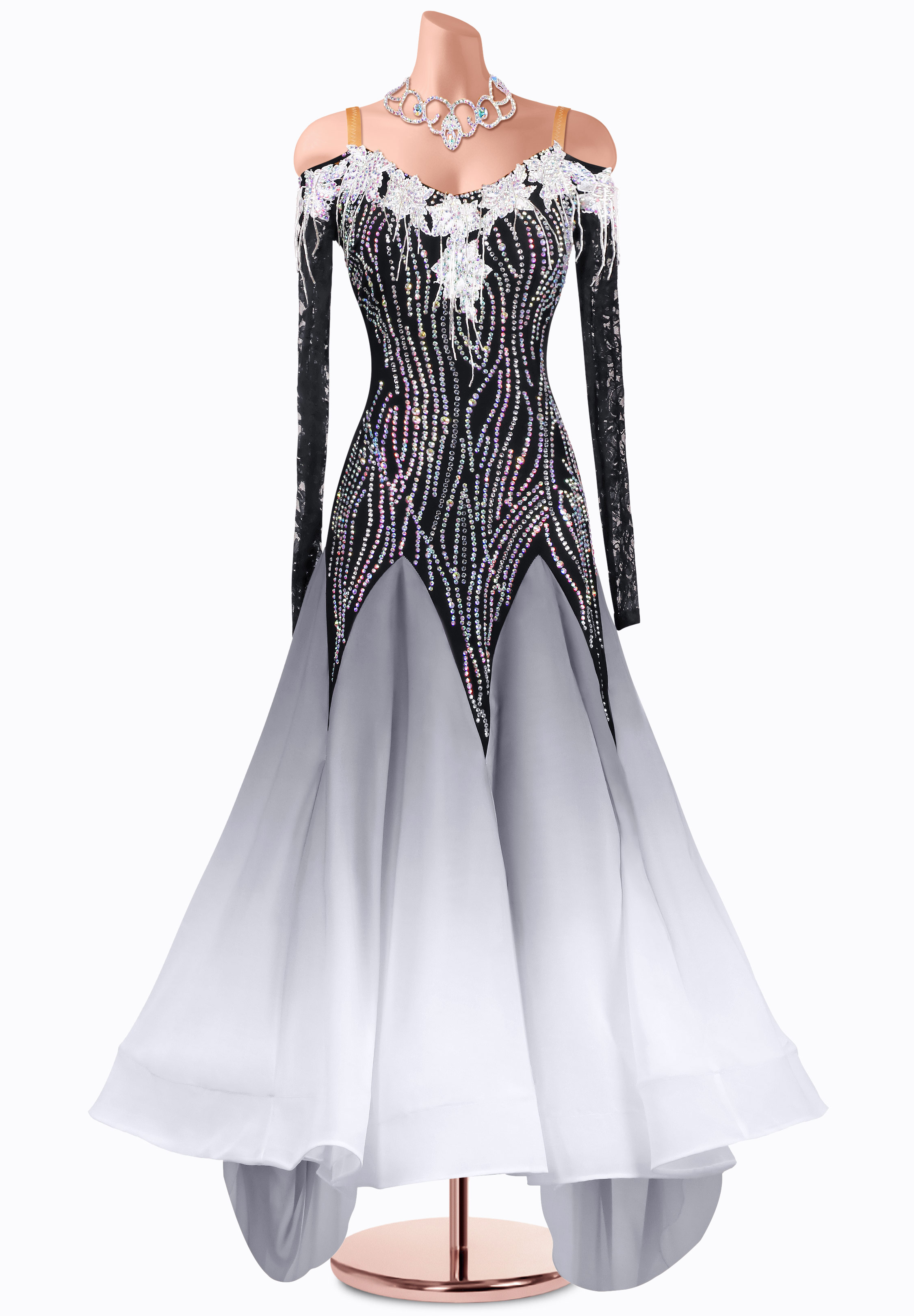 Shadow Mist Ballroom Gown MQ-B432