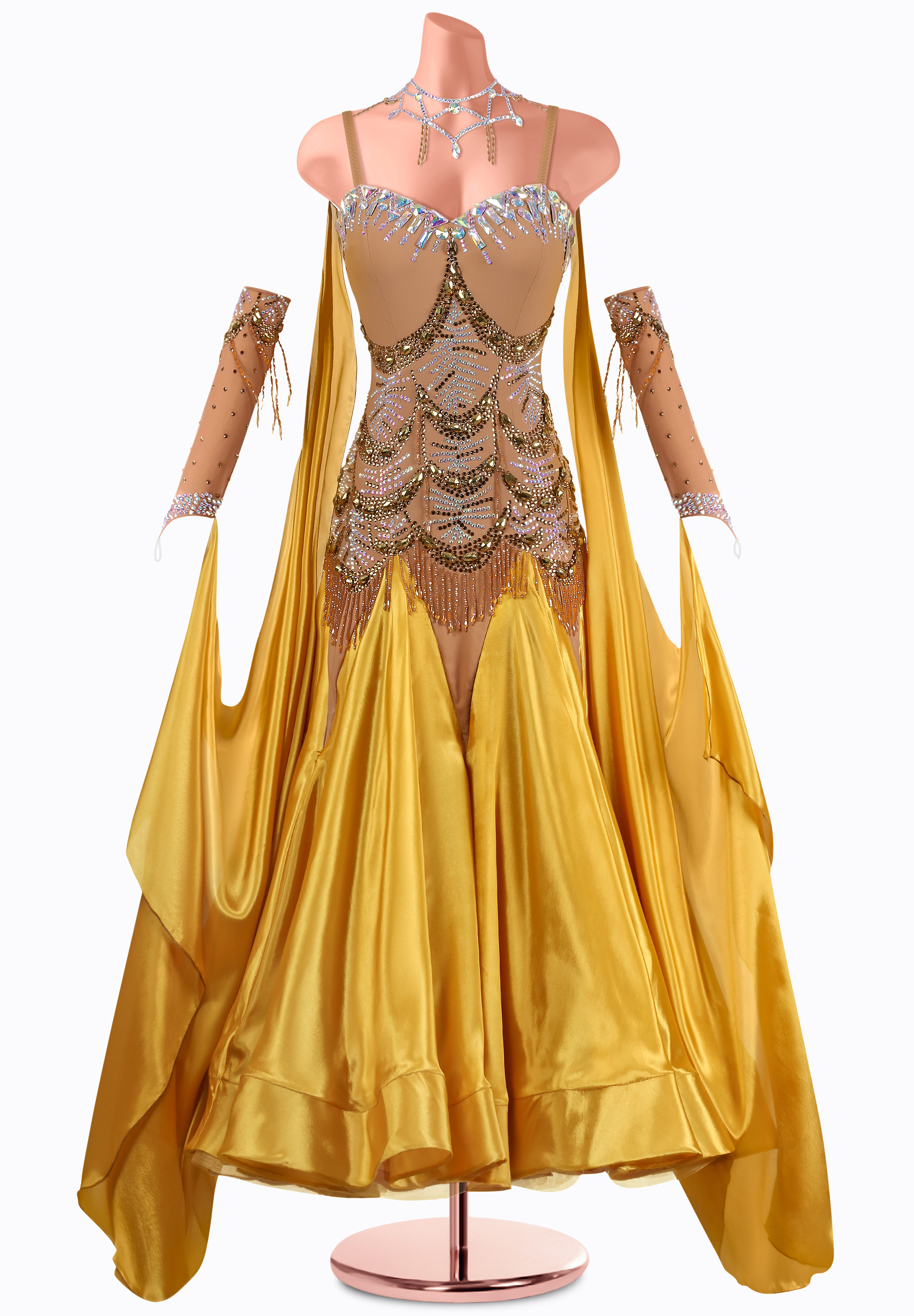 Gold Horizon Ballroom Gown MQ-B443