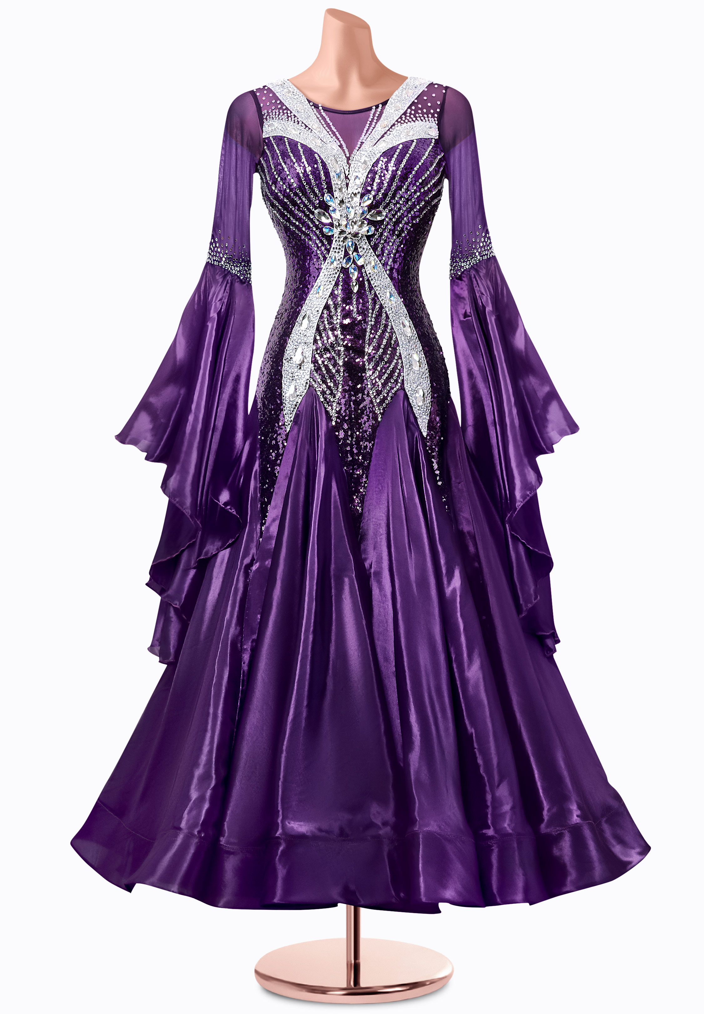 Regal Plum Ballroom Gown MQ-B451