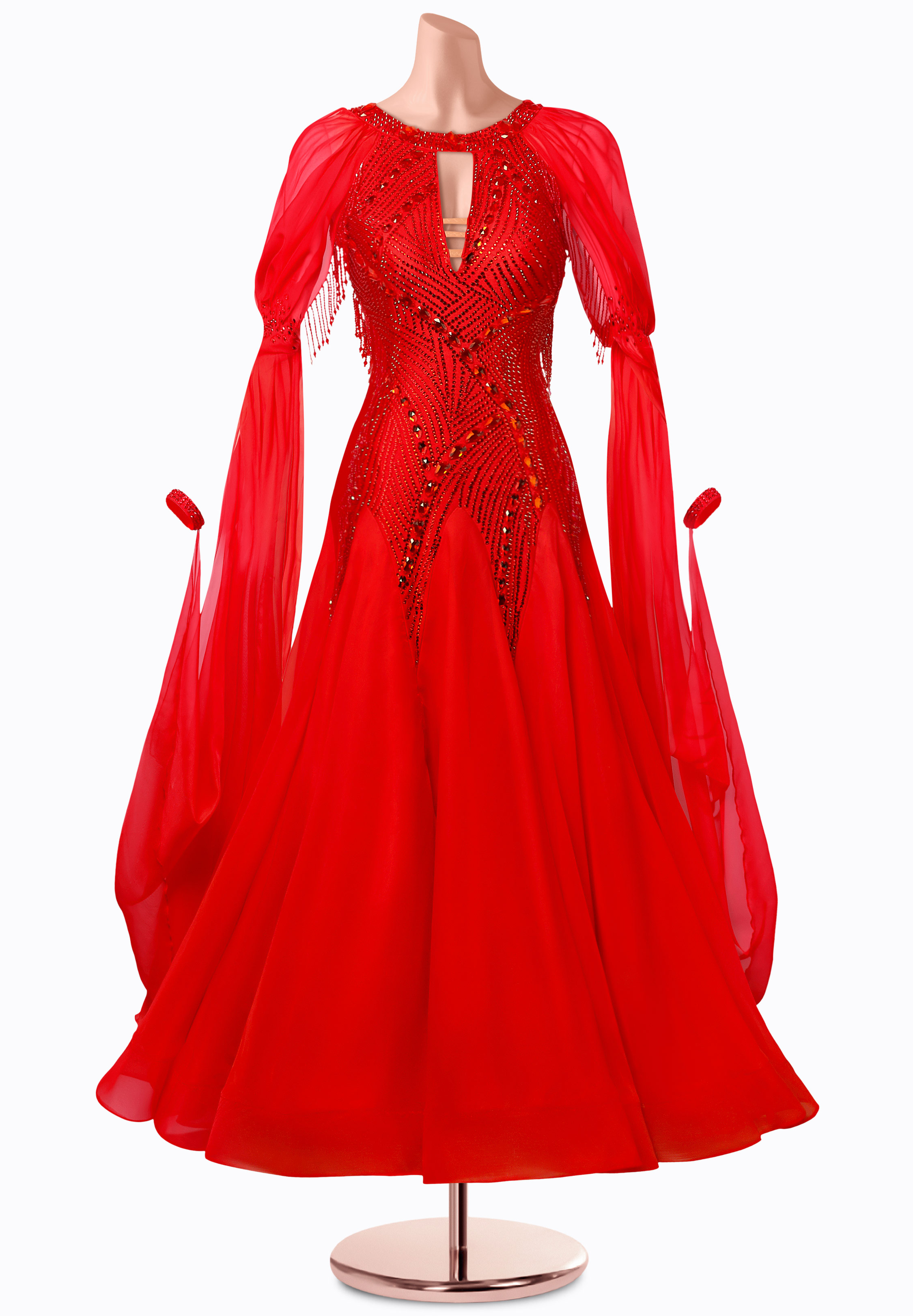 Crimson Horizon Ballroom Gown MQ-B452