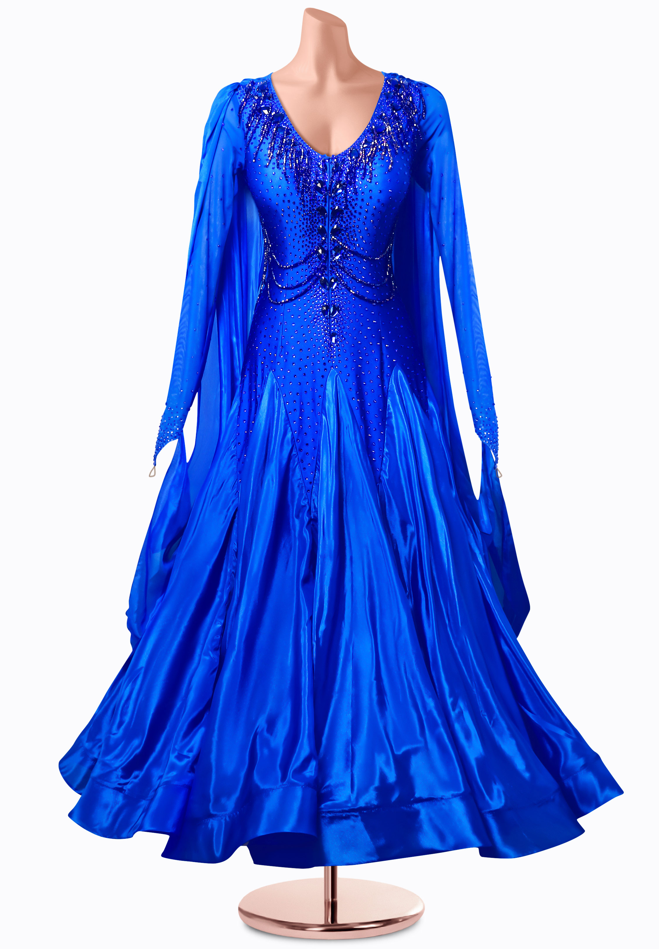 Azure Allure Ballroom Gown MQ-B455