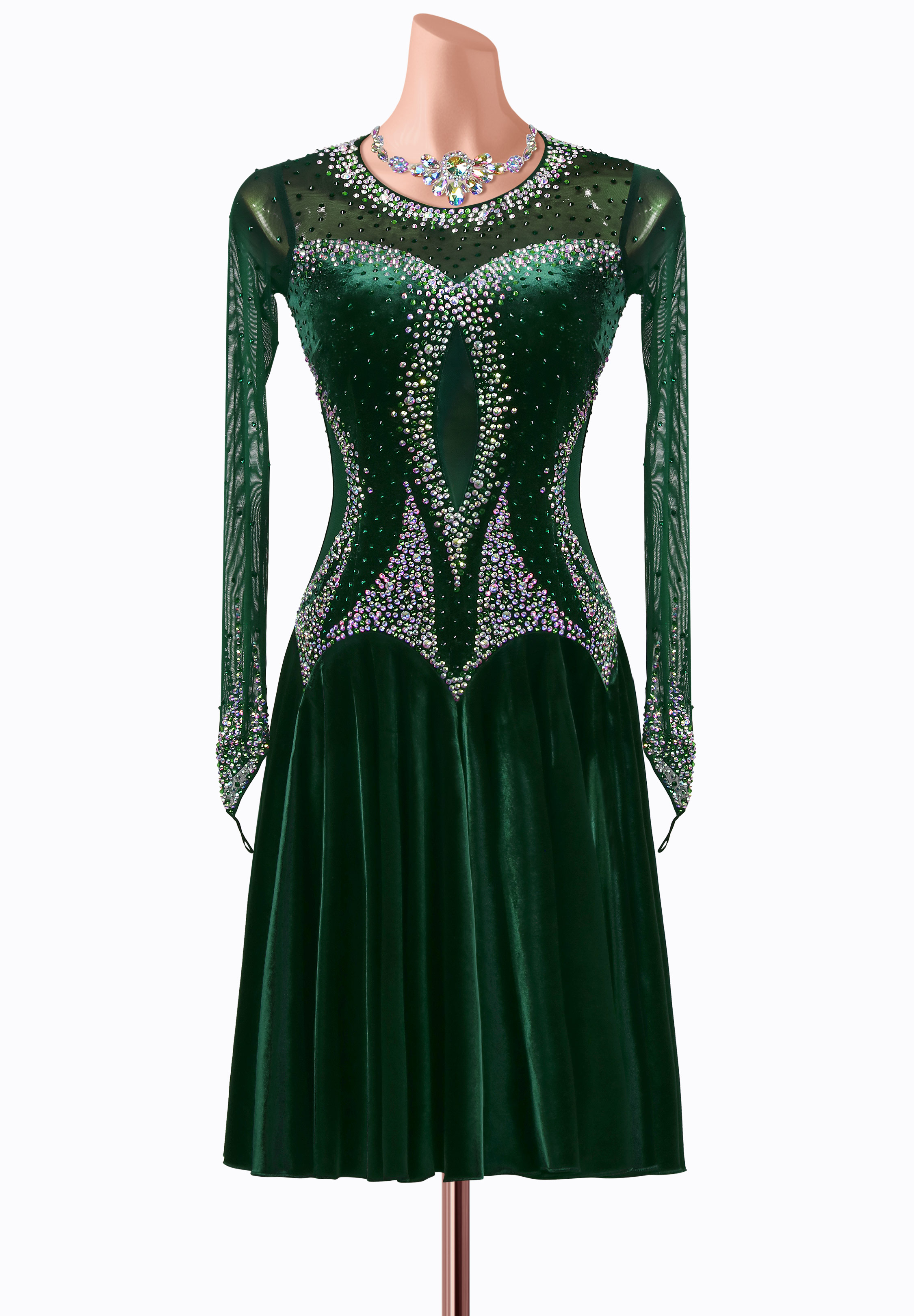 Mystic Emerald Latin Dress MQ-L460