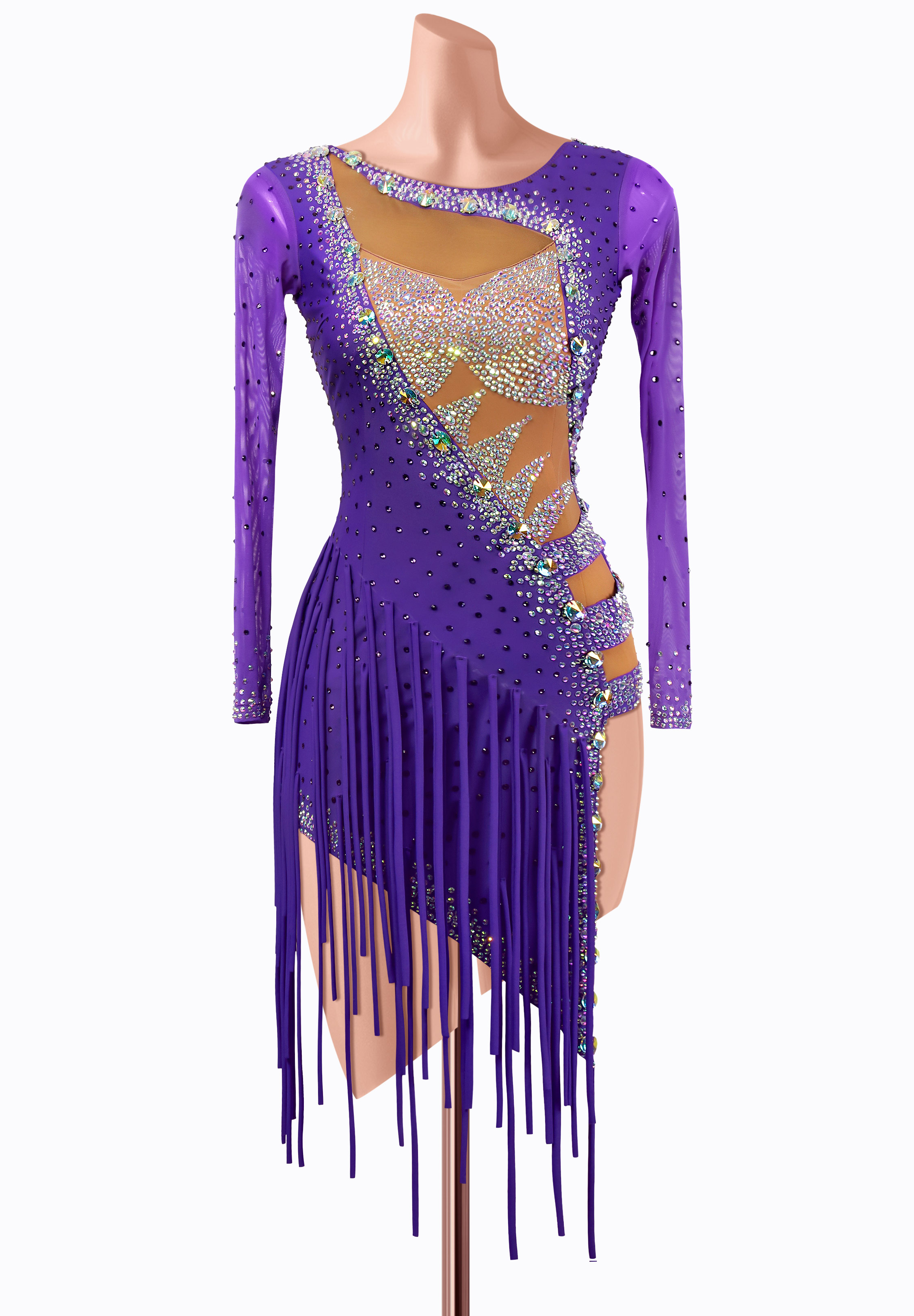 Violet Whirl Latin Dress MQ-L461