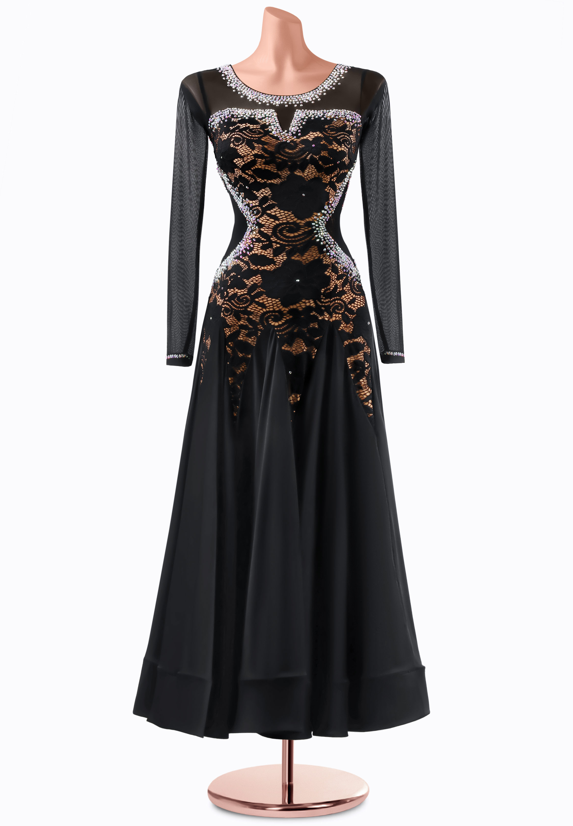 Lace Noir Smooth Gown MQ-S388