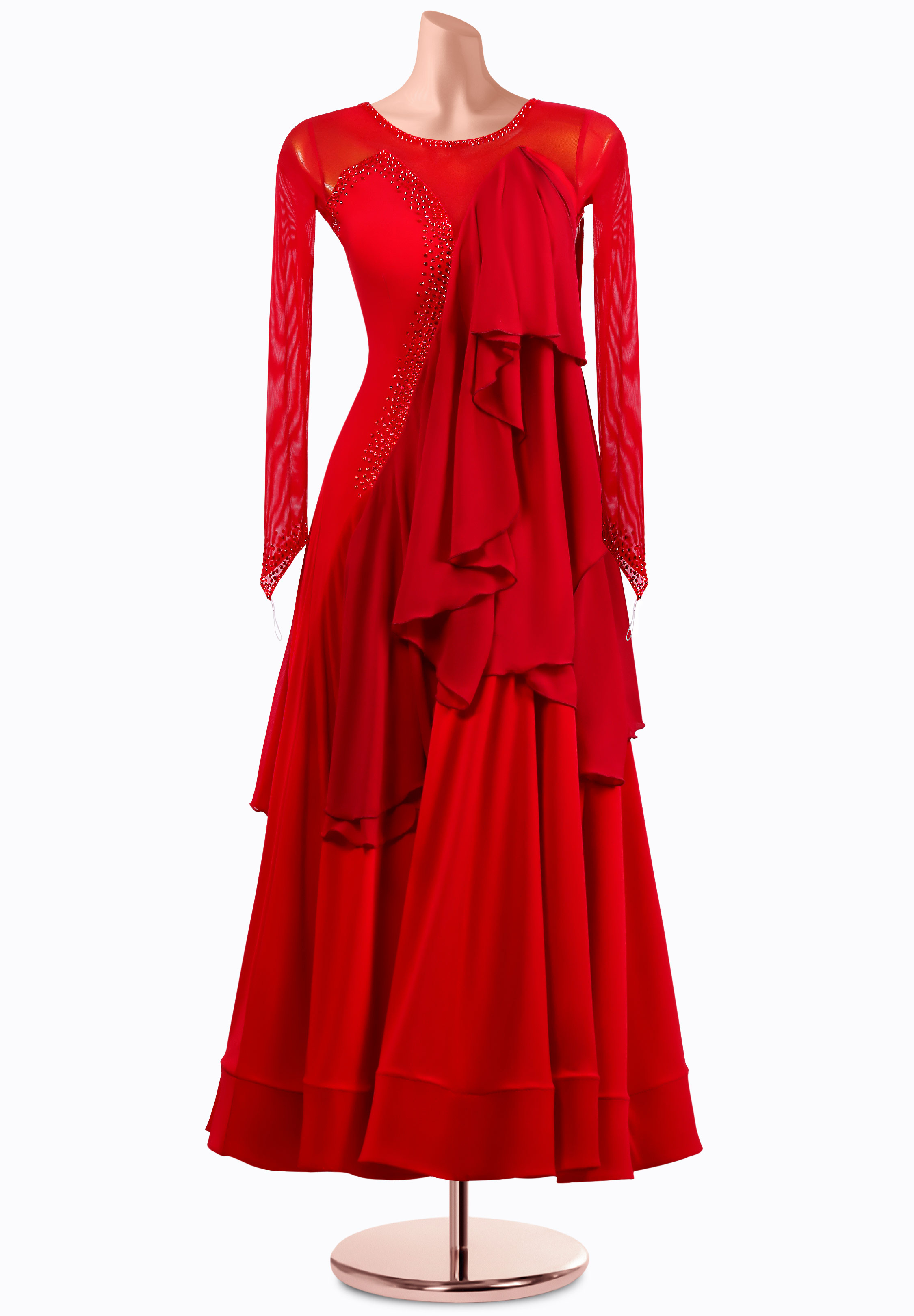 Crimson Cascade Smooth Gown MQ-S390