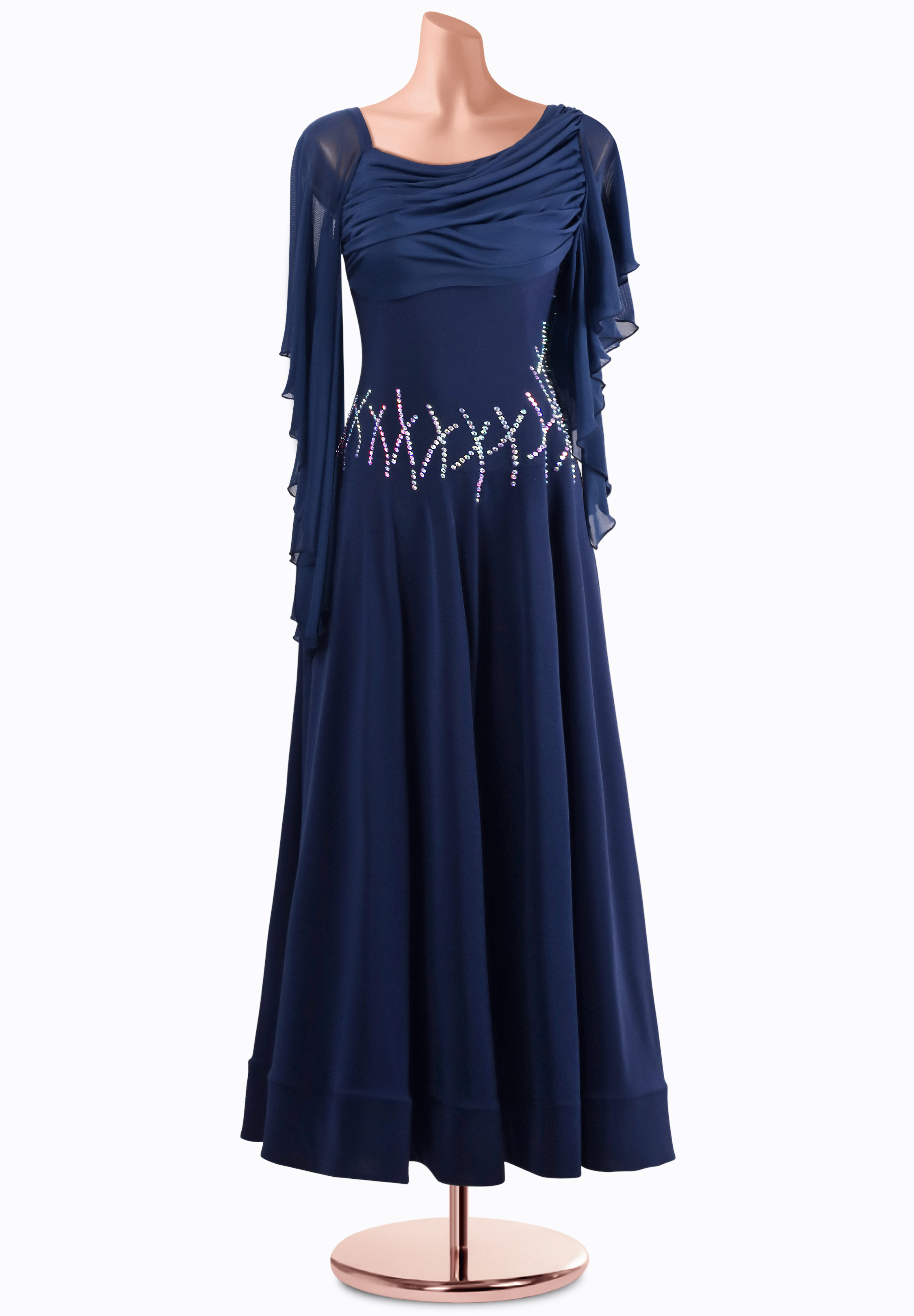 Navy Twirl Smooth Dress MQ-S480