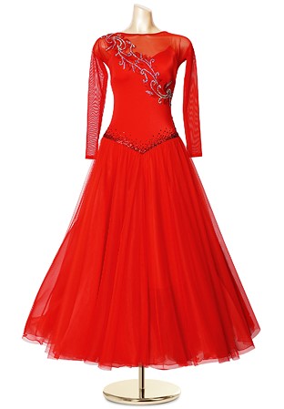 Majestic Floral Applique Ballroom Costume PCWB190402