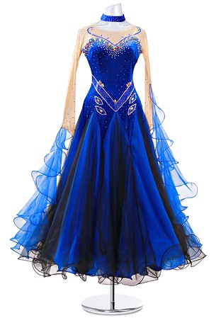 Majestic Velvet Bodice Ballroom Full Dress MQB227