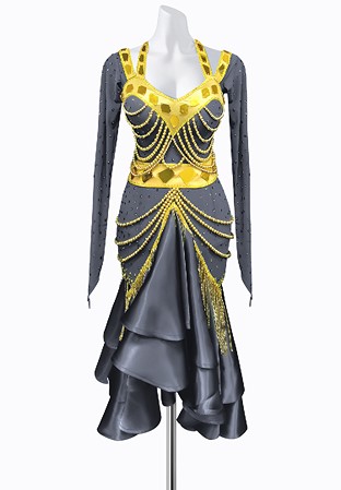 Metallic Charm Latin Dress AML3403